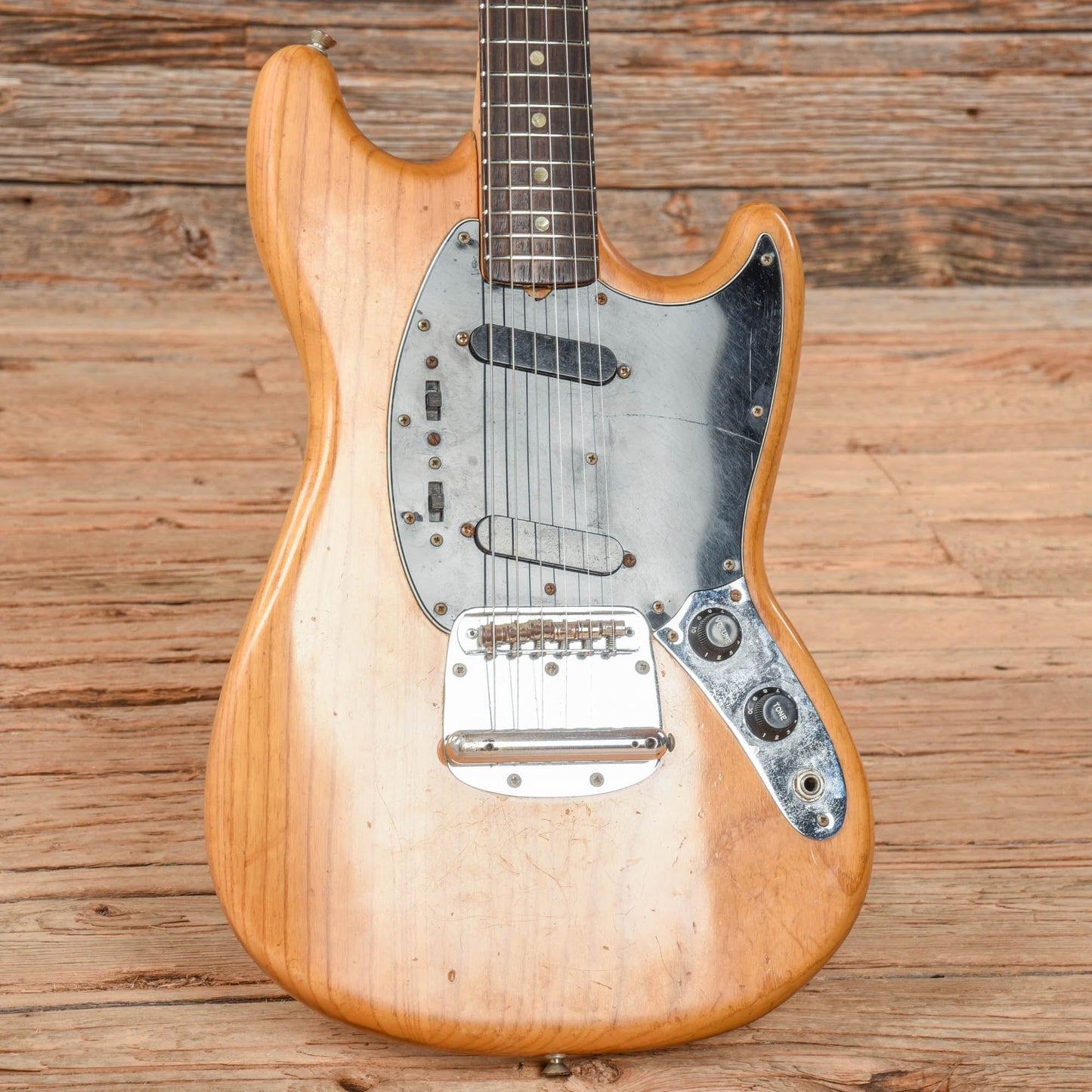 Fender Mustang Natural 1977 Electric Guitars / Solid Body