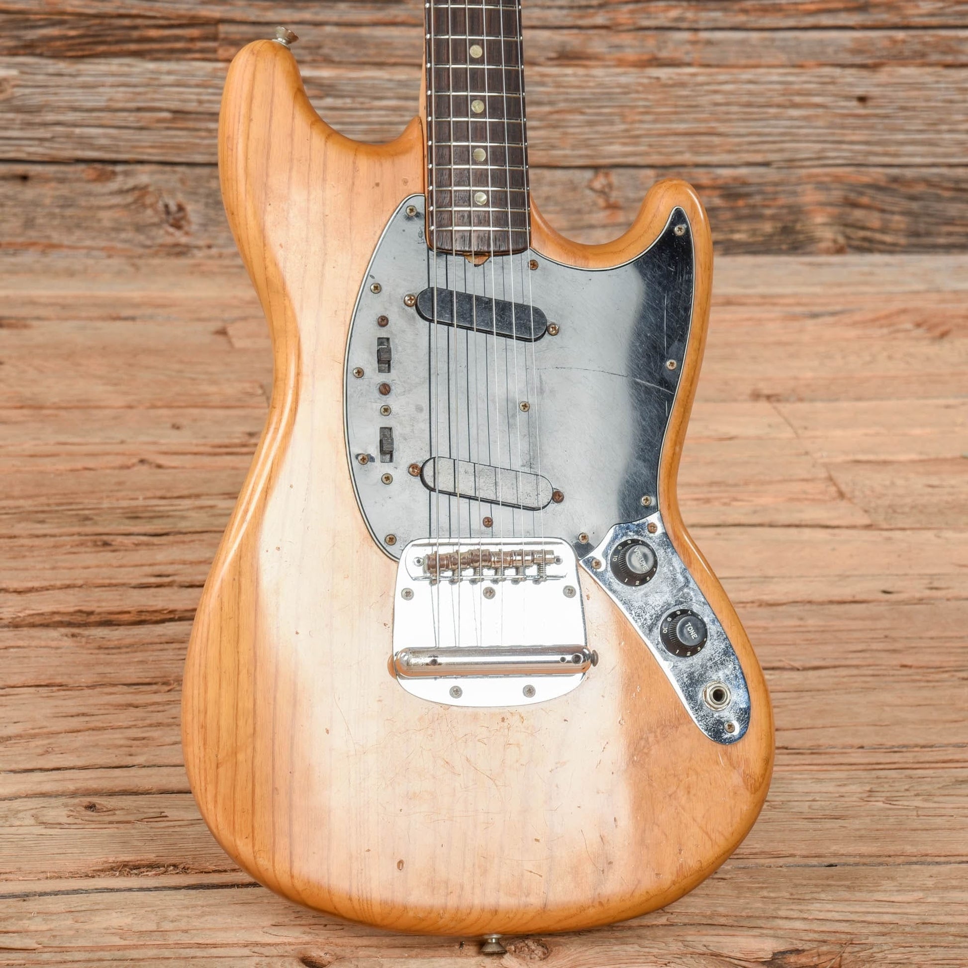Fender Mustang Natural 1977 Electric Guitars / Solid Body