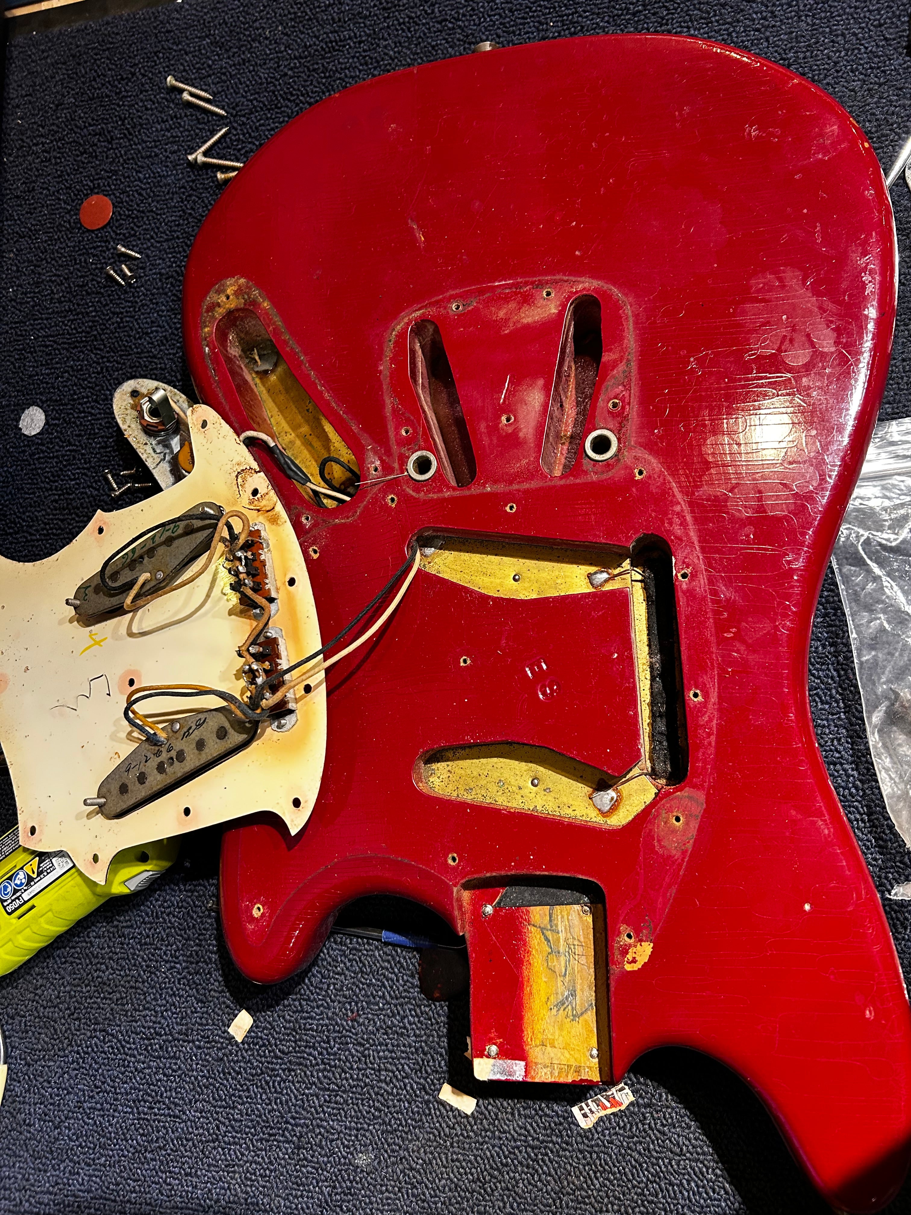 Fender Mustang Red 1966 Electric Guitars / Solid Body