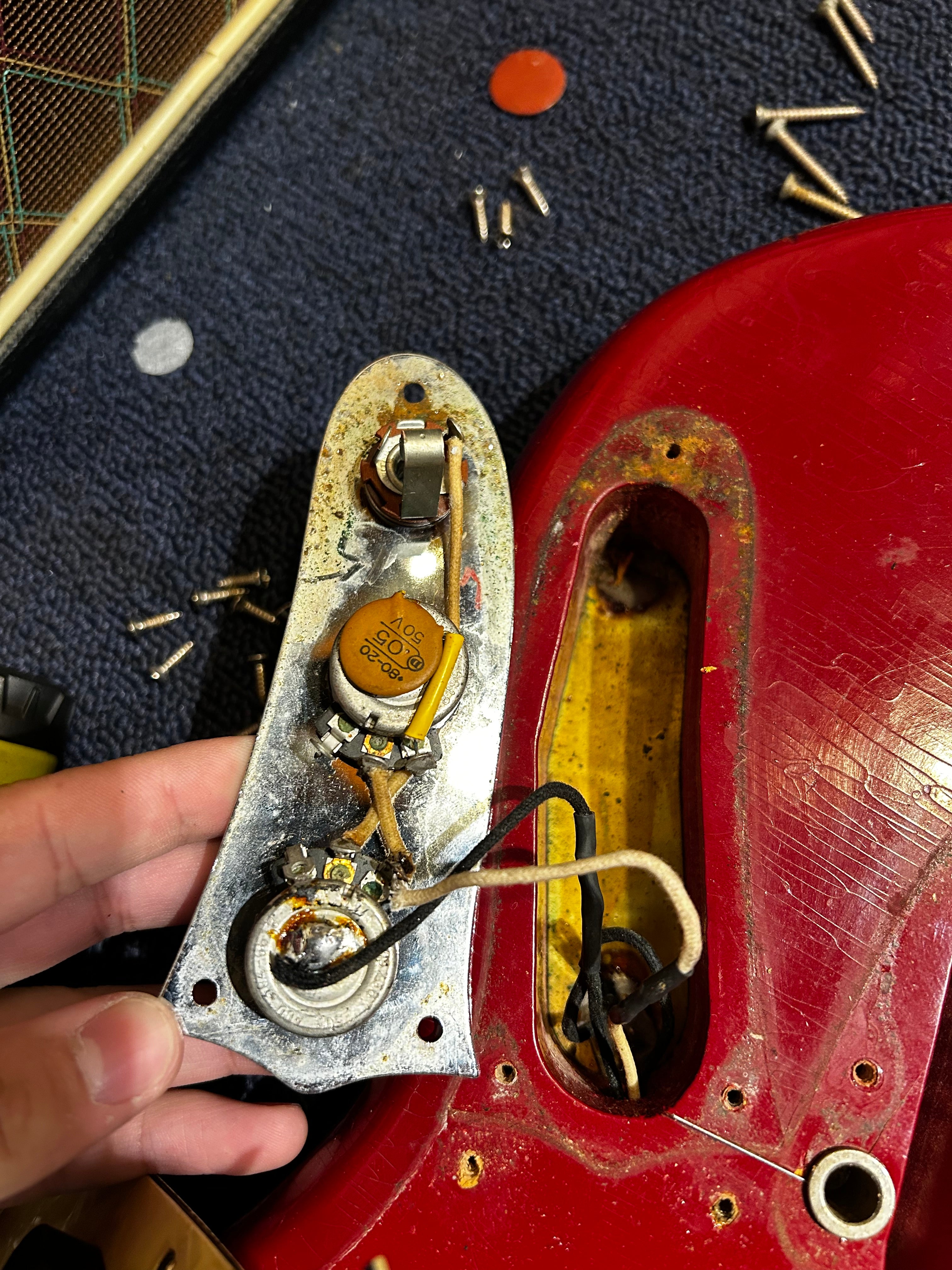 Fender Mustang Red 1966 Electric Guitars / Solid Body