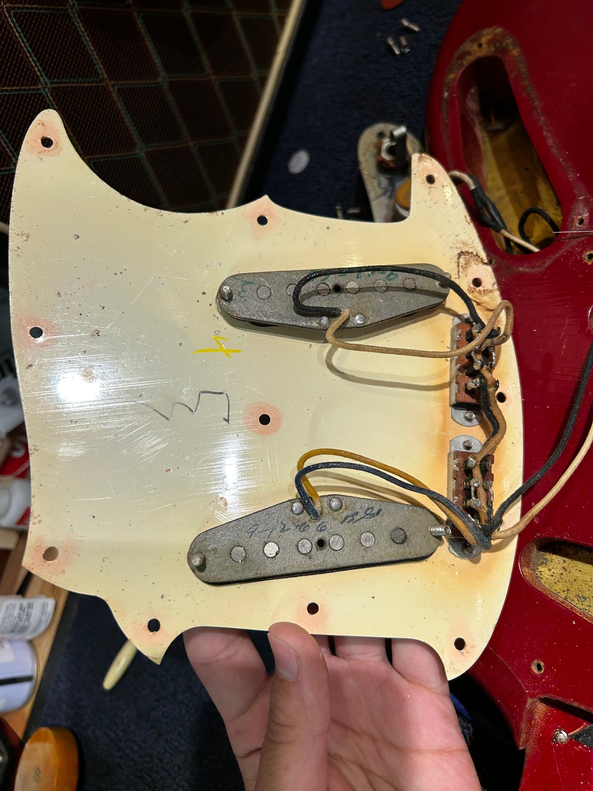 Fender Mustang Red 1966 Electric Guitars / Solid Body