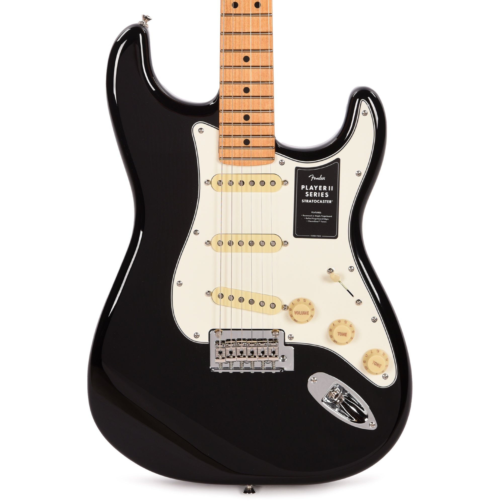 Fender Player II Stratocaster Black Electric Guitars / Solid Body