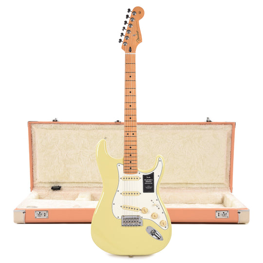 Fender Player II Stratocaster MN Hialeah Yellow and Pacific Peach Hardshell Case Bundle Electric Guitars / Solid Body