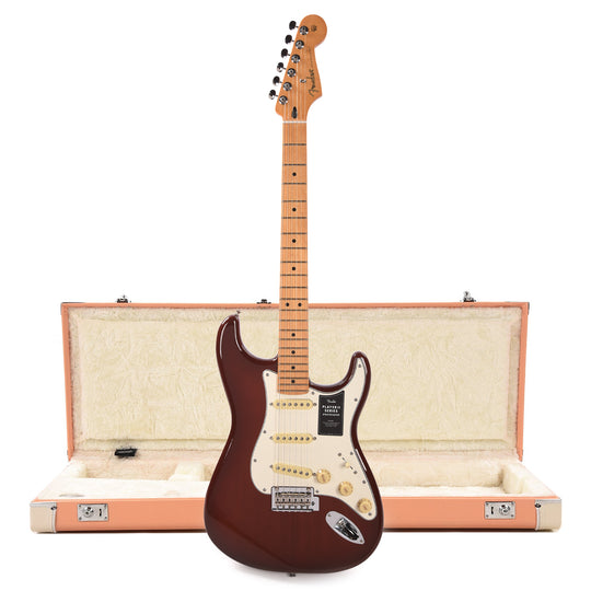 Fender Player II Stratocaster MN Transparent Mocha Burst and Pacific Peach Hardshell Case Bundle Electric Guitars / Solid Body