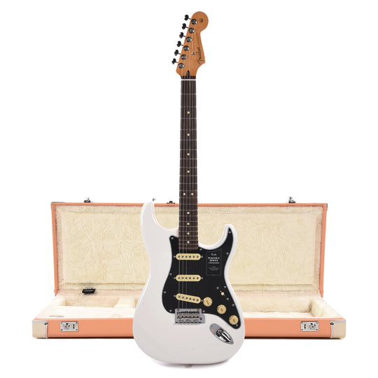Fender Player II Stratocaster RW Polar White and Pacific Peach Hardshell Case Bundle Electric Guitars / Solid Body