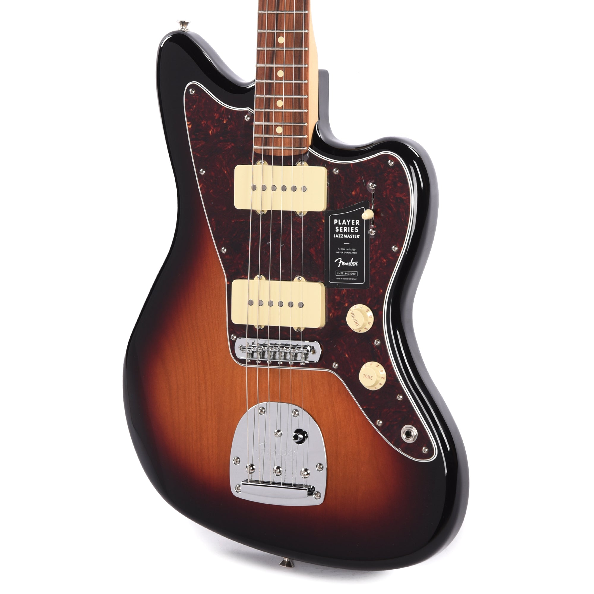 Fender Player Jazzmaster 3-Color Sunburst w/Black Headcap Electric Guitars / Solid Body