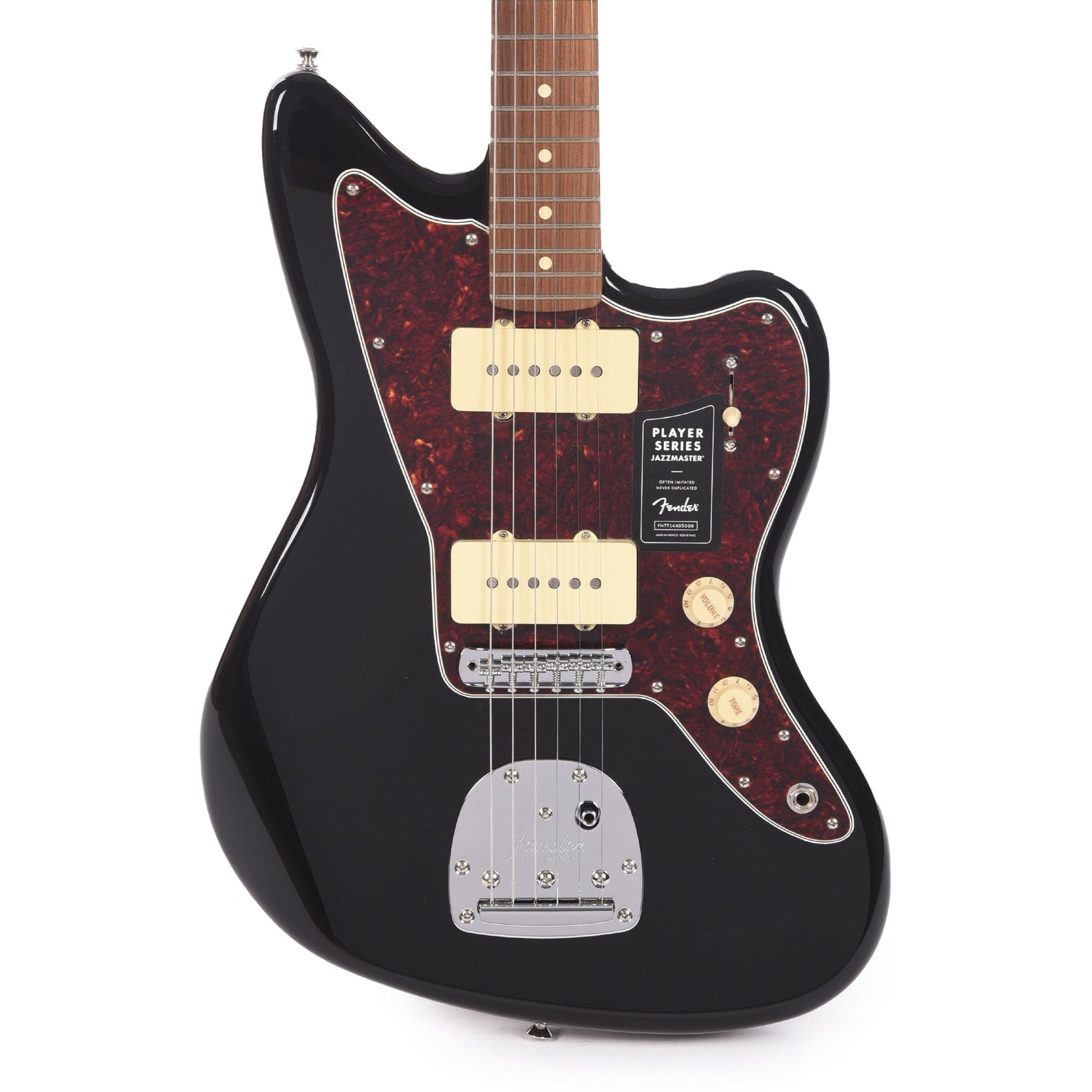 Fender Player Jazzmaster Black w/Matching Headcap, Pure Vintage '65 Pickups, & Series/Parallel 4-Way Electric Guitars / Solid Body