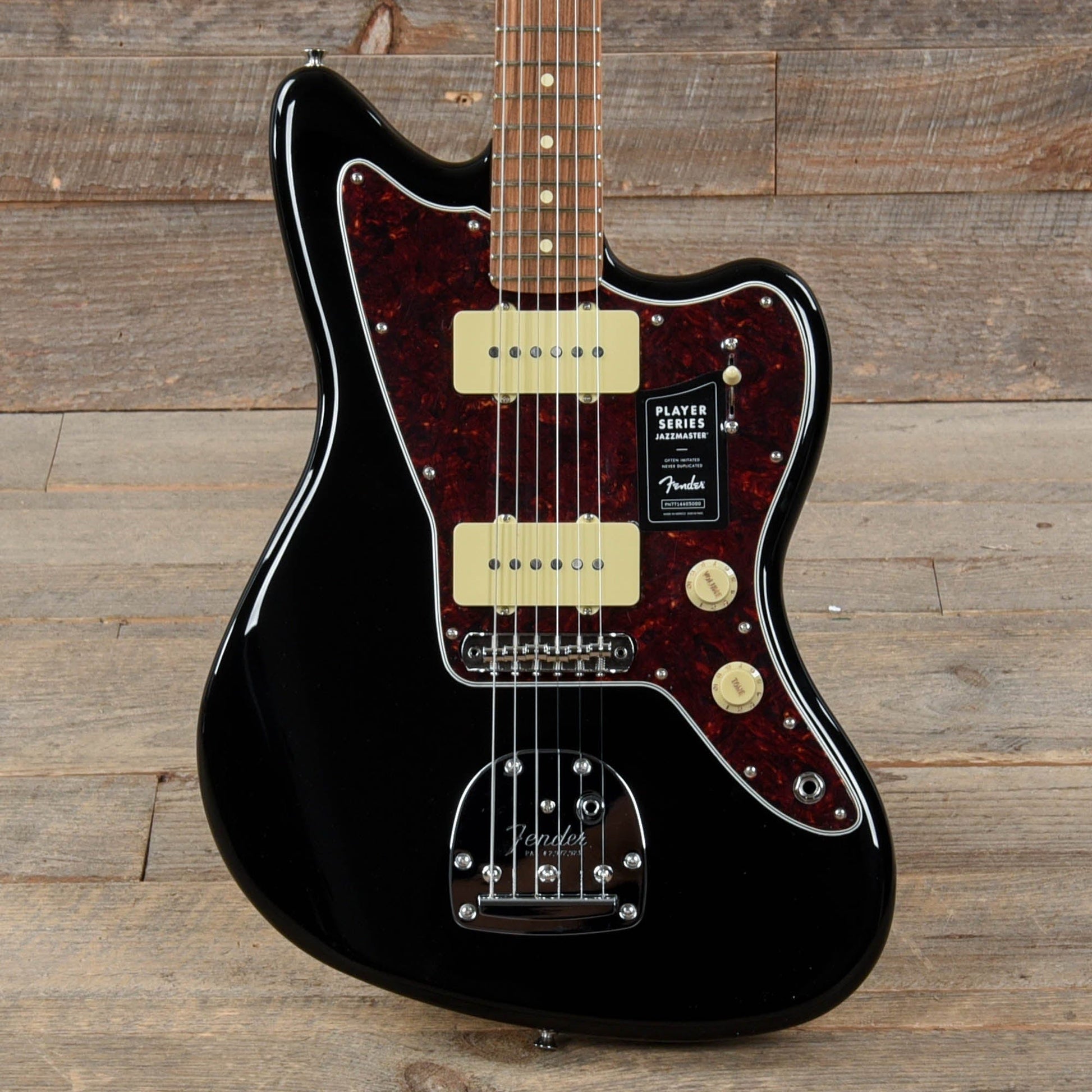 Fender Player Jazzmaster Black w/Matching Headcap, Pure Vintage '65 Pickups, & Series/Parallel 4-Way Electric Guitars / Solid Body