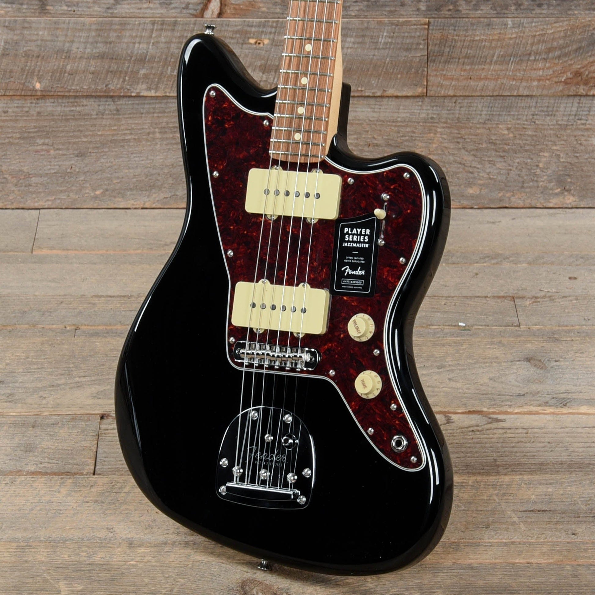 Fender Player Jazzmaster Black w/Matching Headcap, Pure Vintage '65 Pickups, & Series/Parallel 4-Way Electric Guitars / Solid Body