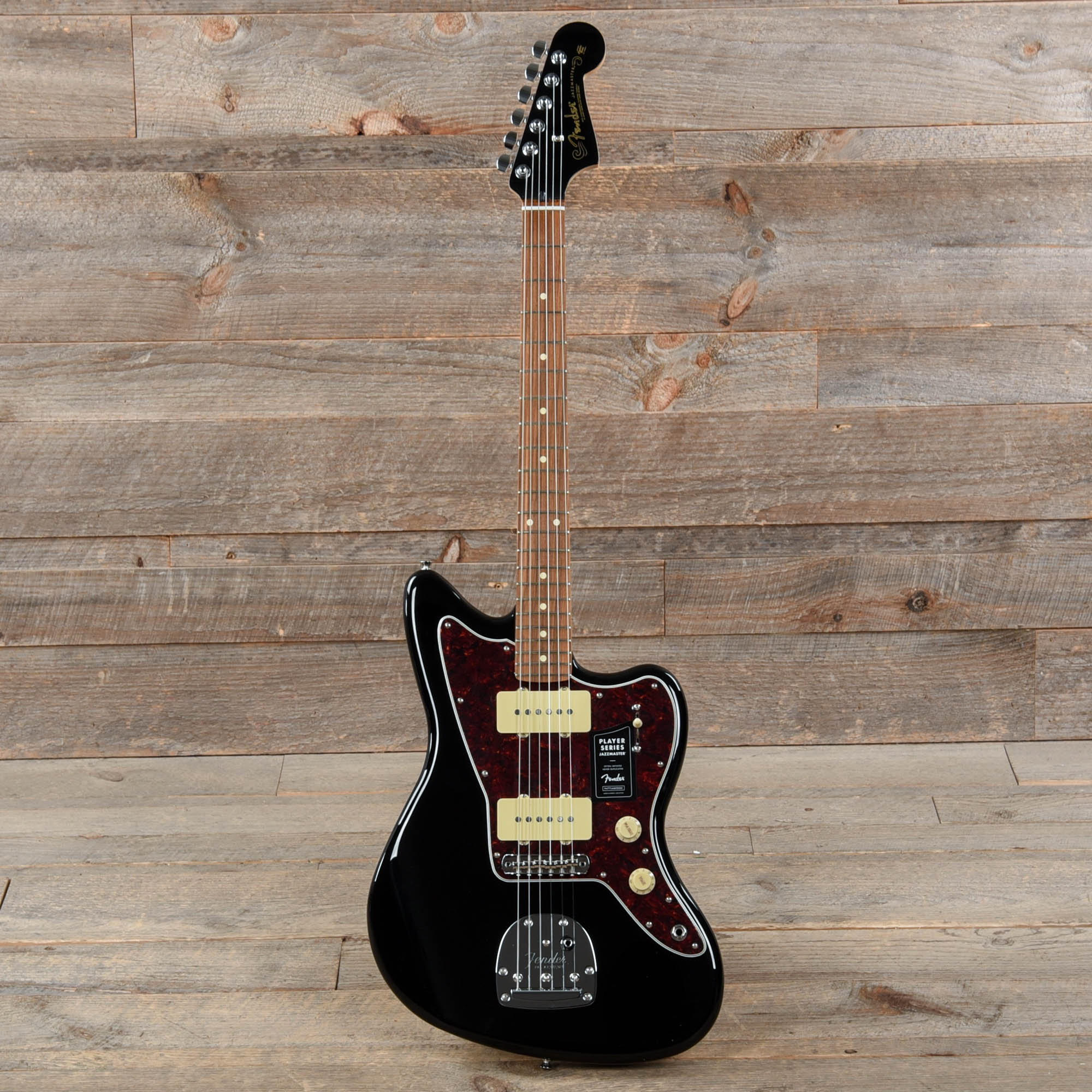 Fender Player Jazzmaster Black w/Matching Headcap, Pure Vintage '65 Pickups, & Series/Parallel 4-Way Electric Guitars / Solid Body