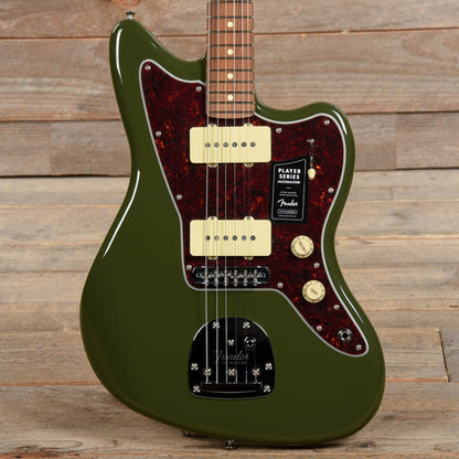 Fender Player Jazzmaster Olive w/Matching Headcap, Pure Vintage '65 Pickups, & Series/Parallel 4-Way Electric Guitars / Solid Body