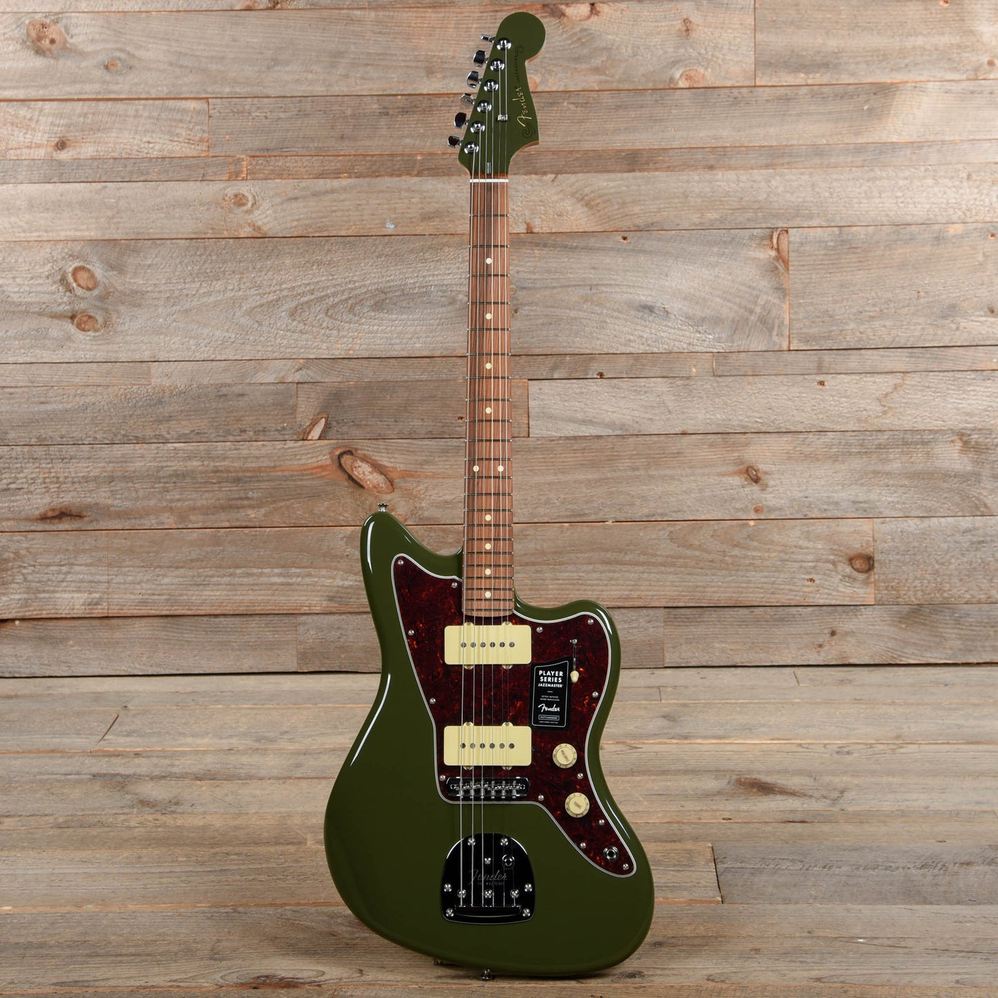 Fender Player Jazzmaster Olive w/Matching Headcap, Pure Vintage '65 Pickups, & Series/Parallel 4-Way Electric Guitars / Solid Body