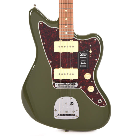 Fender Player Jazzmaster Olive w/Matching Headcap, Pure Vintage '65 Pickups, & Series/Parallel 4-Way Electric Guitars / Solid Body