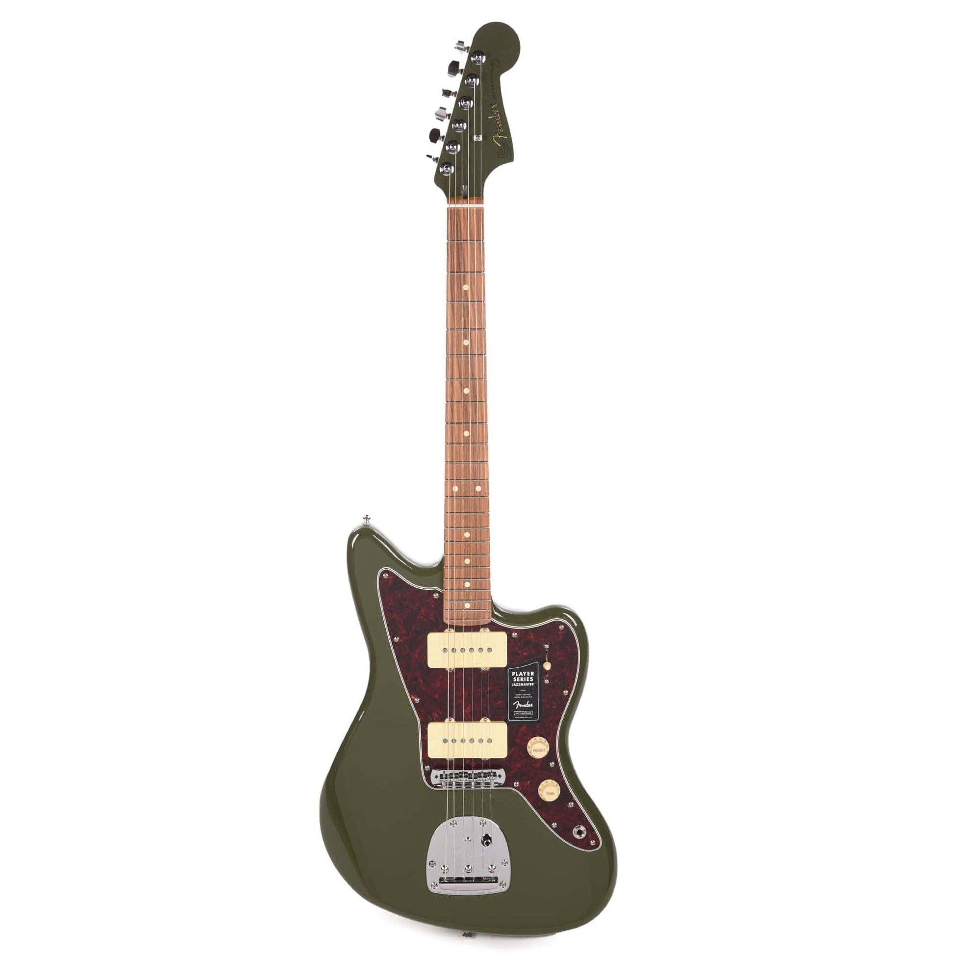 Fender Player Jazzmaster Olive w/Matching Headcap, Pure Vintage '65 Pickups, & Series/Parallel 4-Way Electric Guitars / Solid Body