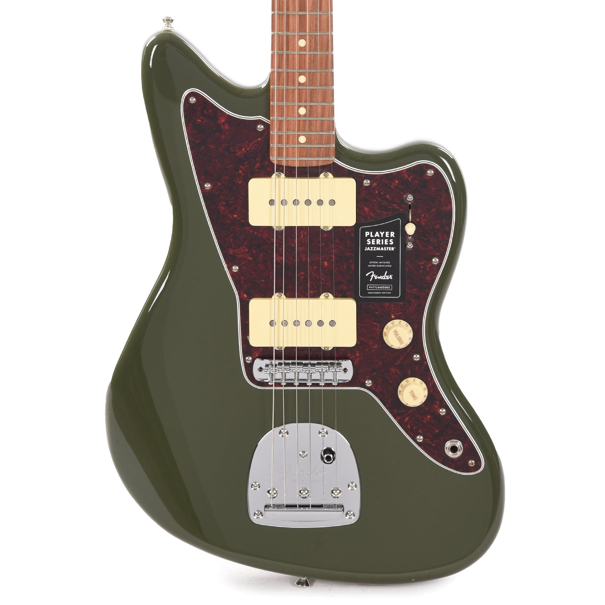 Fender Player Jazzmaster Olive w/Matching Headcap, Pure Vintage '65 Pickups, & Series/Parallel 4-Way Electric Guitars / Solid Body