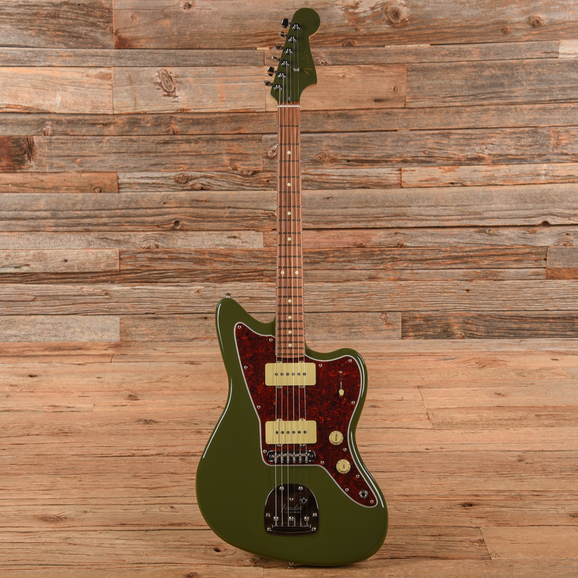 Fender Player Jazzmaster Olive w/Matching Headcap, Pure Vintage '65 Pickups, & Series/Parallel 4-Way Electric Guitars / Solid Body