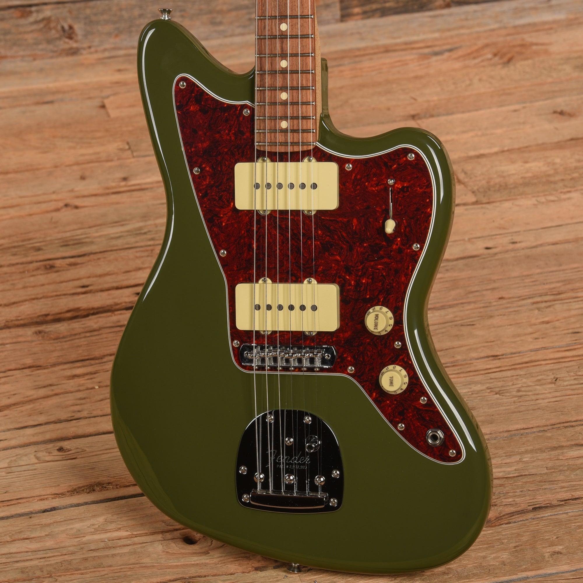 Fender Player Jazzmaster Olive w/Matching Headcap, Pure Vintage '65 Pickups, & Series/Parallel 4-Way Electric Guitars / Solid Body