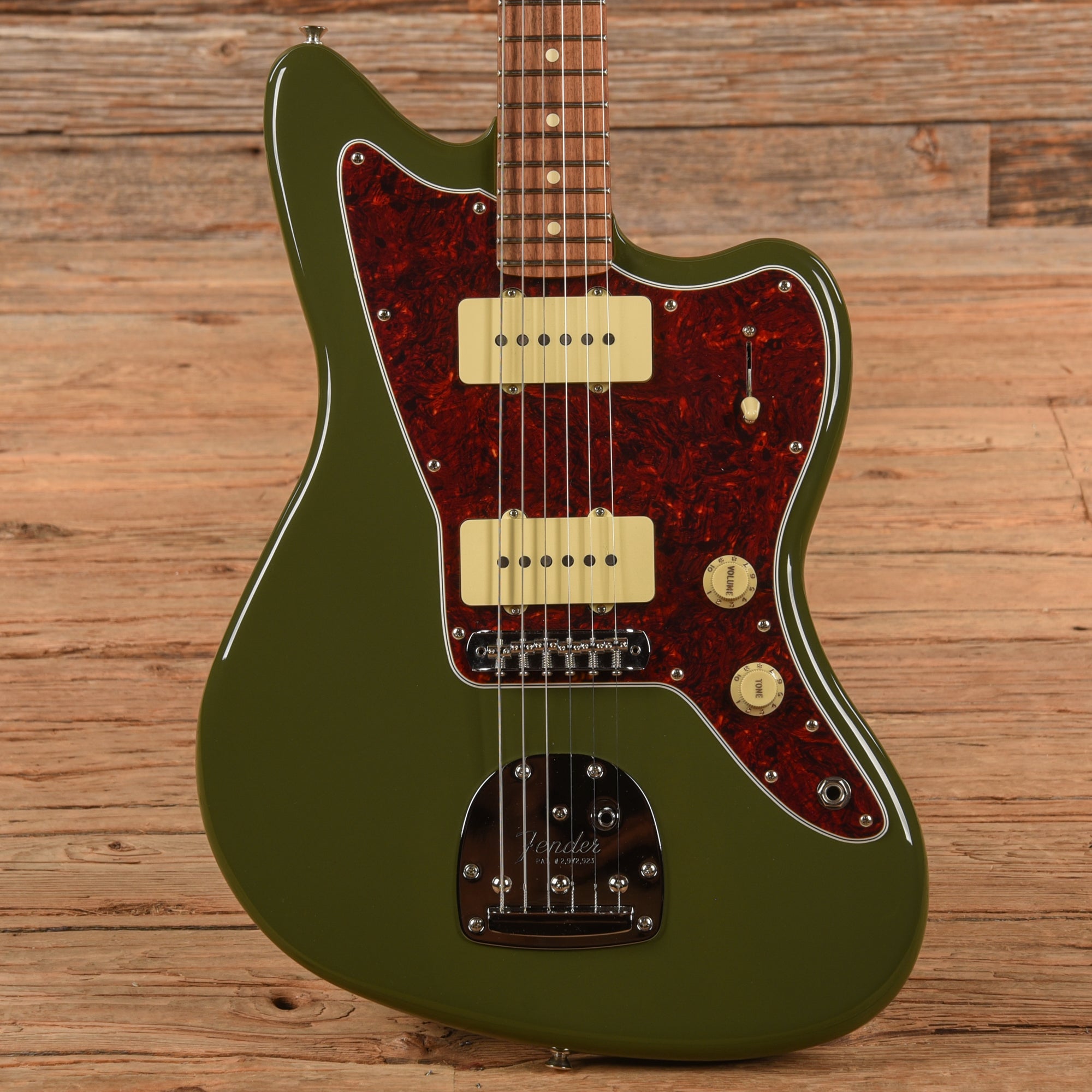 Fender Player Jazzmaster Olive w/Matching Headcap, Pure Vintage '65 Pickups, & Series/Parallel 4-Way Electric Guitars / Solid Body