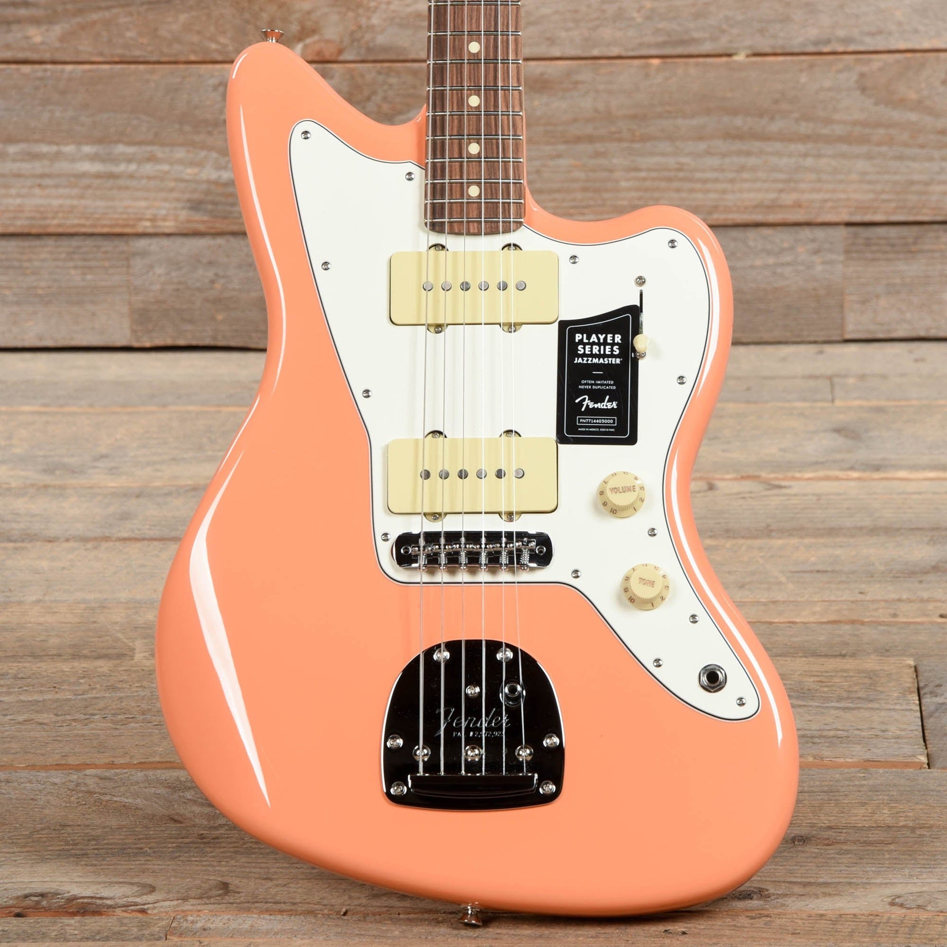Fender Player Jazzmaster Pacific Peach w/Matching Headcap, Pure Vintage '65 Pickups, & Series/Parallel 4-Way Electric Guitars / Solid Body