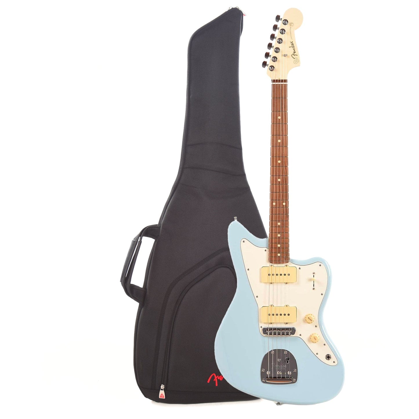 Fender Player Jazzmaster Sonic Blue and FEJ-610 Gig Bag Bundle Electric Guitars / Solid Body