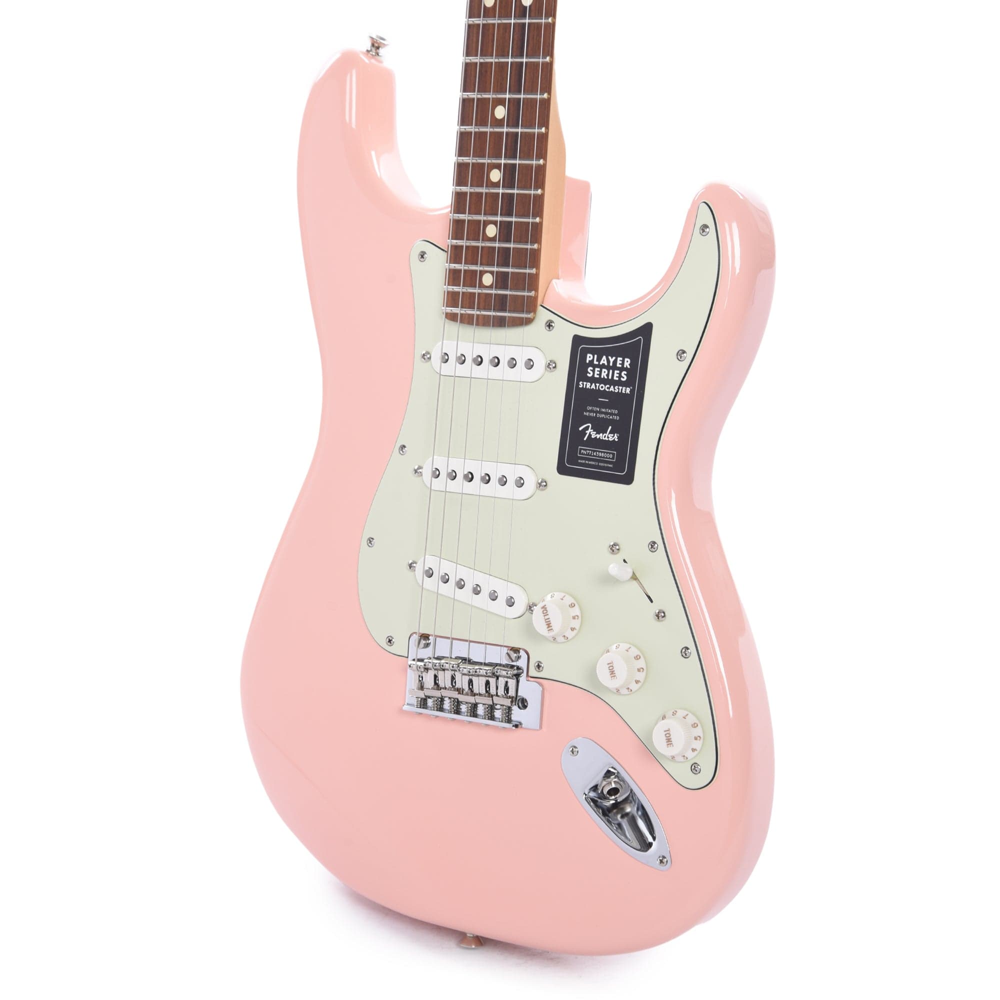 Fender Player Stratocaster Shell Pink w/3-Ply Mint Pickguard Electric Guitars / Solid Body