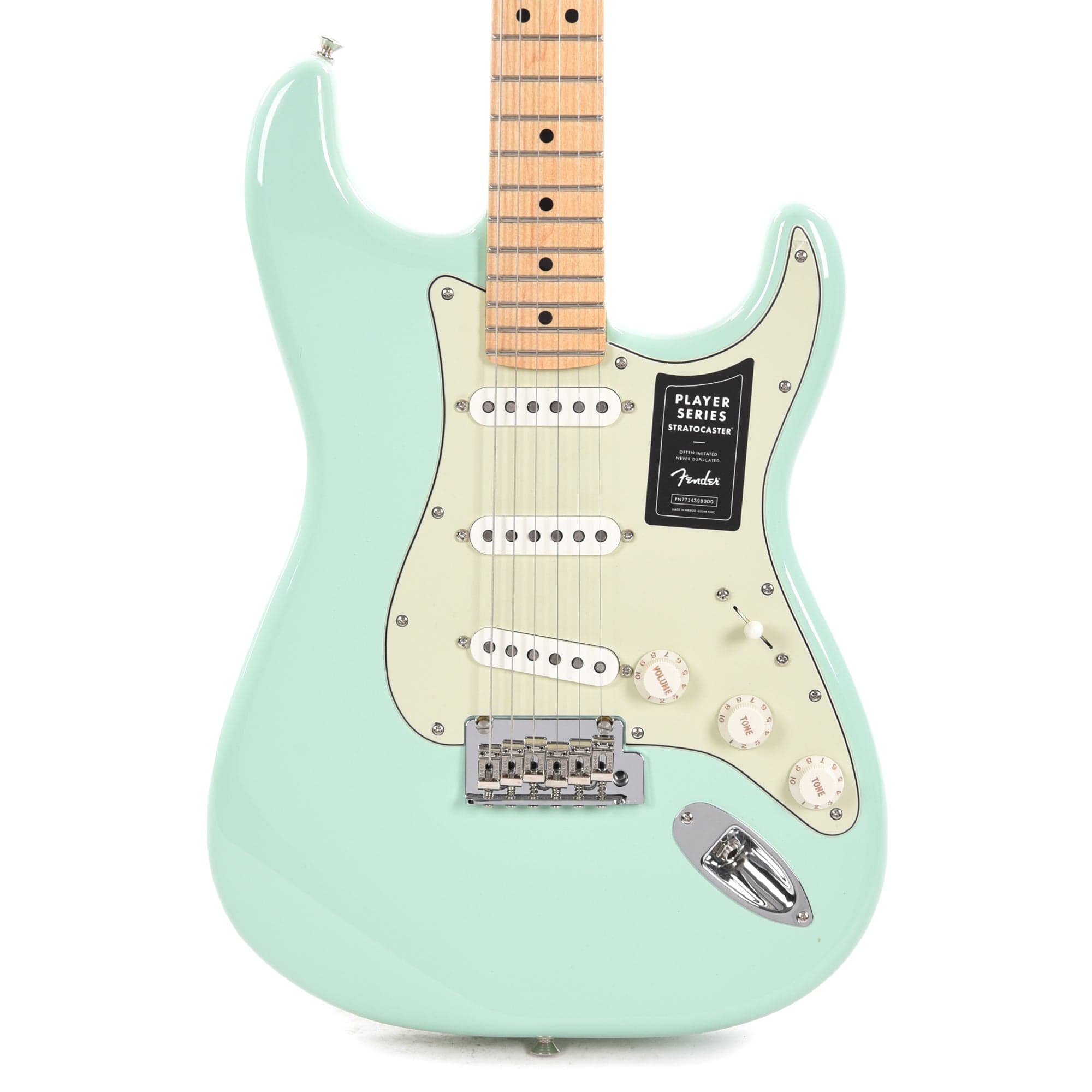 Fender Player Stratocaster Surf Green w/3-Ply Mint Pickguard Electric Guitars / Solid Body