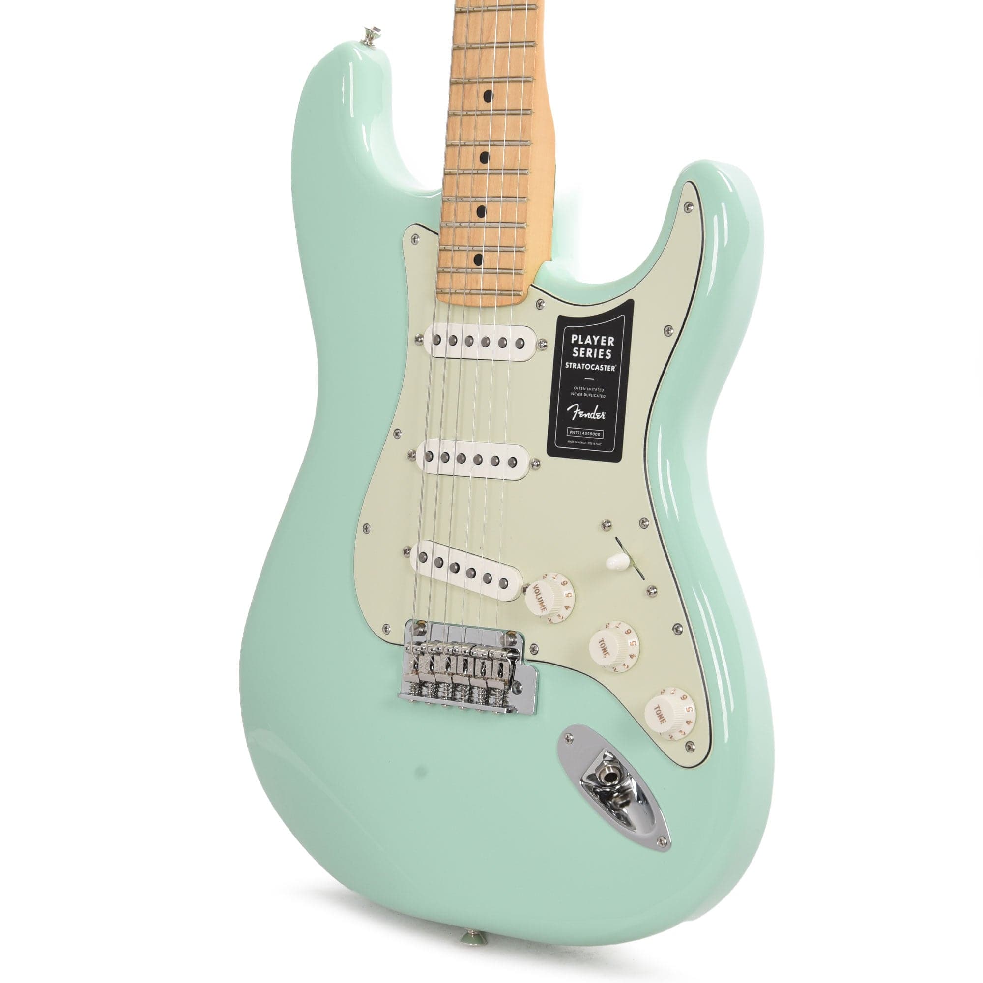 Fender Player Stratocaster Surf Green w/3-Ply Mint Pickguard Electric Guitars / Solid Body