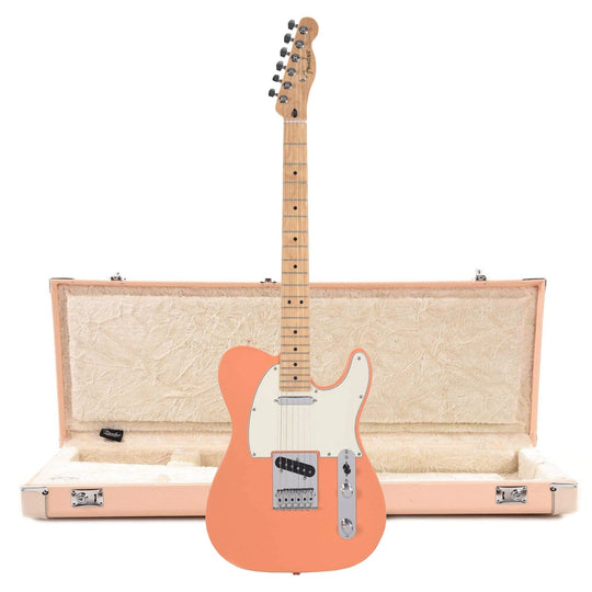 Fender Player Telecaster MN Pacific Peach (CME Exclusive) and Shell Pink Hardshell Case Bundle Electric Guitars / Solid Body