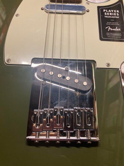 Fender Player Telecaster Olive w/3-Ply Mint Pickguard Electric Guitars / Solid Body