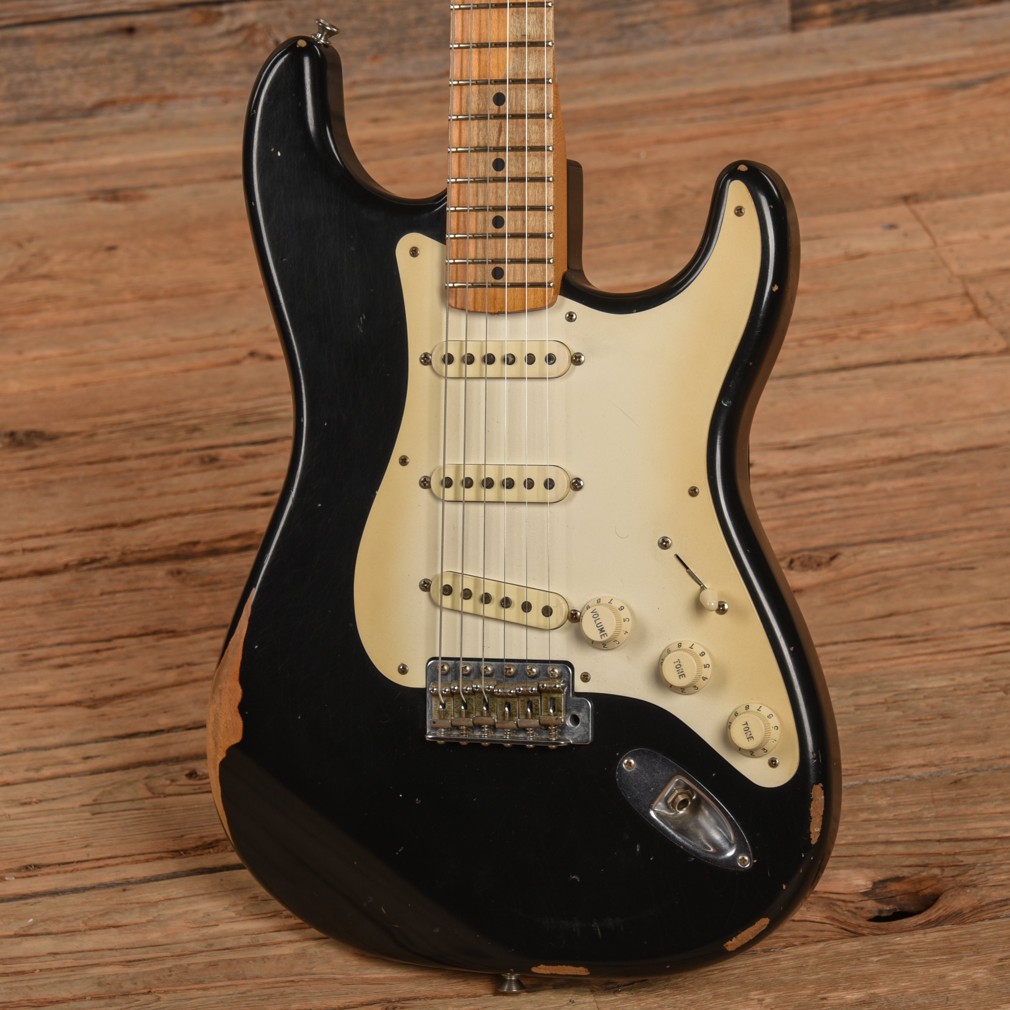 Fender Road Worn '50s Stratocaster Black 2011 Electric Guitars / Solid Body