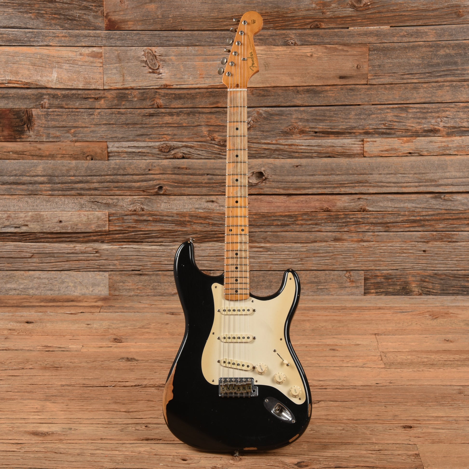 Fender Road Worn Stratocaster Black 2011 Electric Guitars / Solid Body