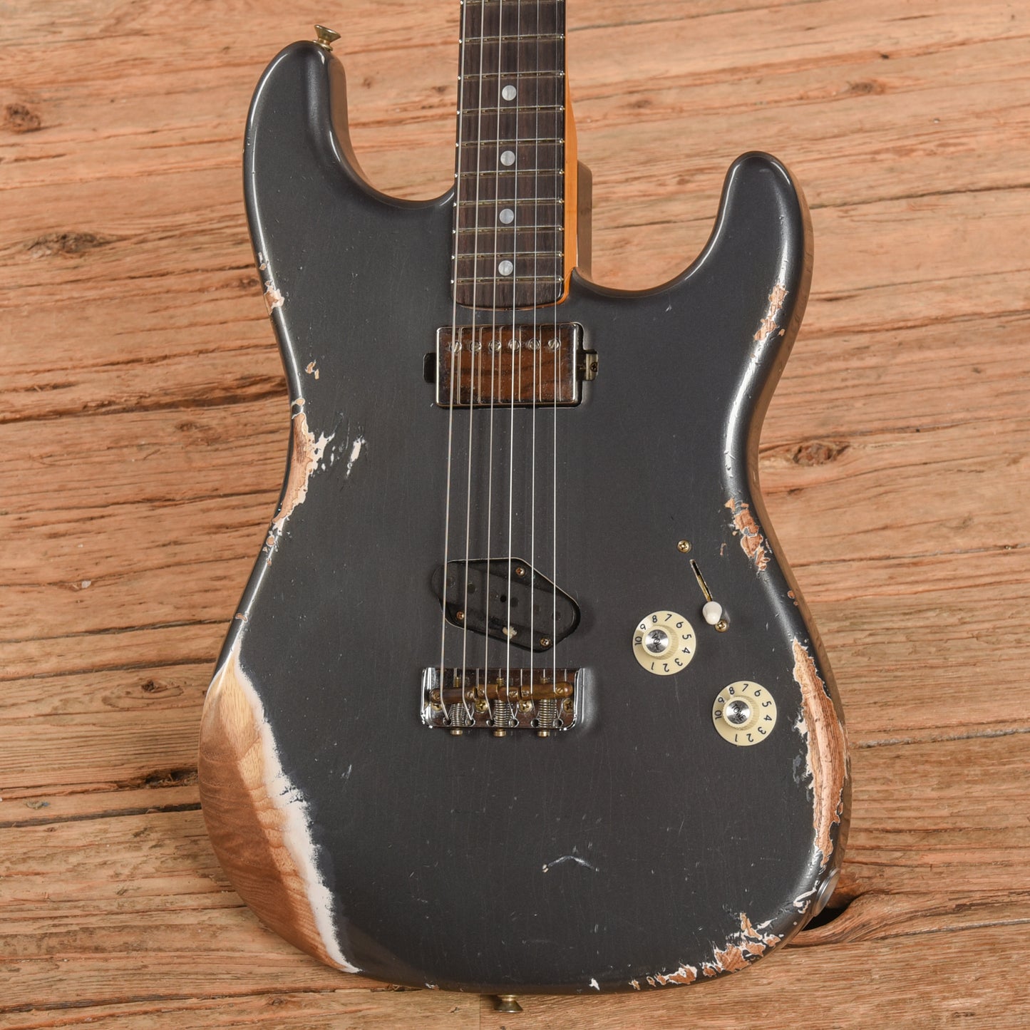 Fender SH Stratocaster Aged Charcoal Frost Metallic 2025 Electric Guitars / Solid Body