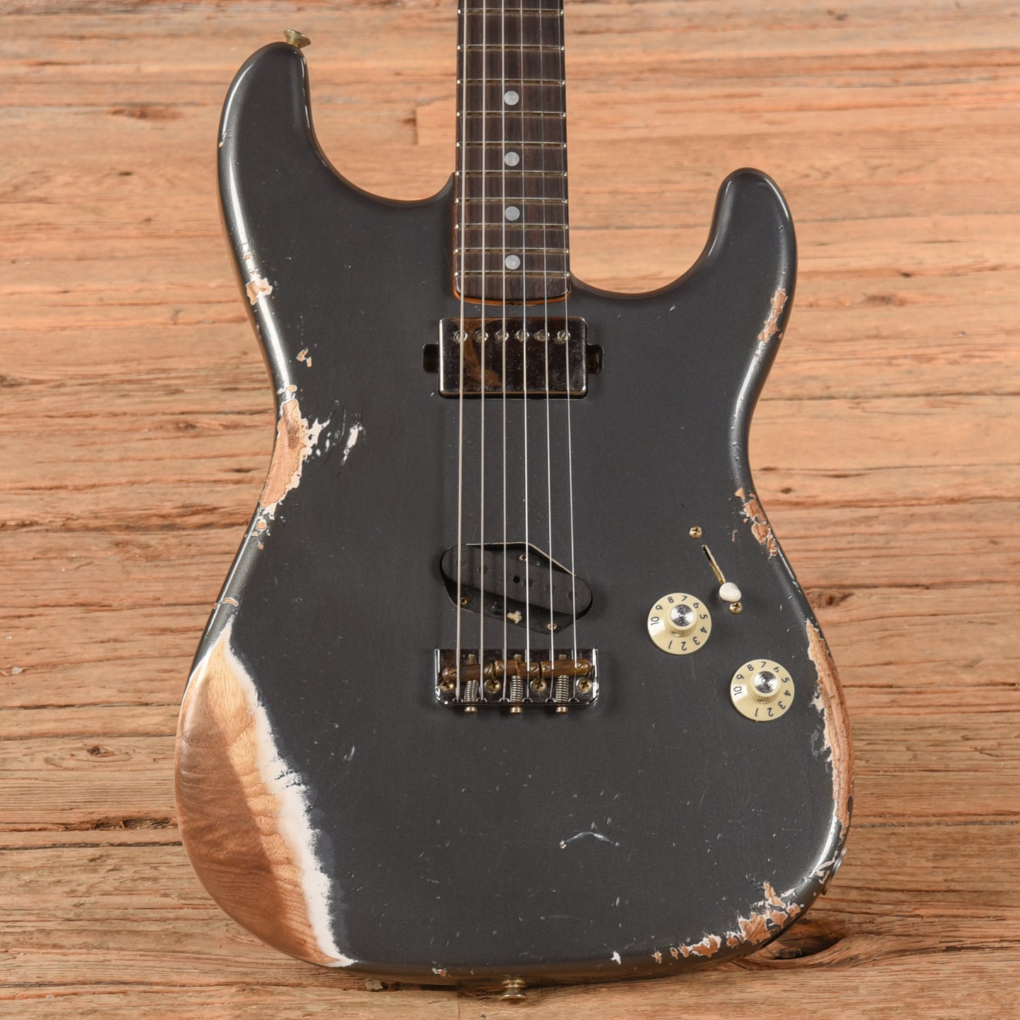 Fender SH Stratocaster Aged Charcoal Frost Metallic 2025 Electric Guitars / Solid Body