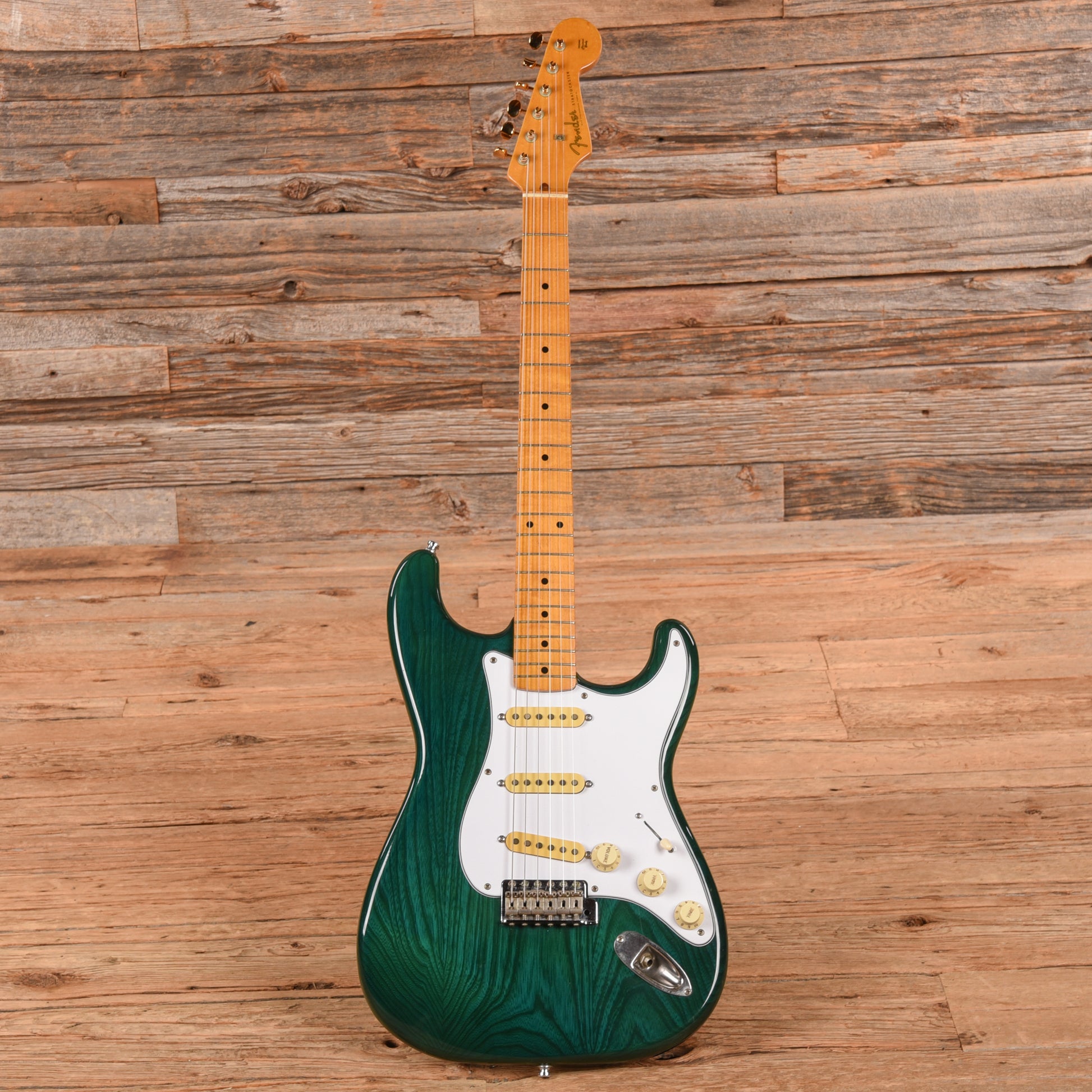 Fender ST-57 Stratocaster Reissue MIJ Transparent Green Electric Guitars / Solid Body