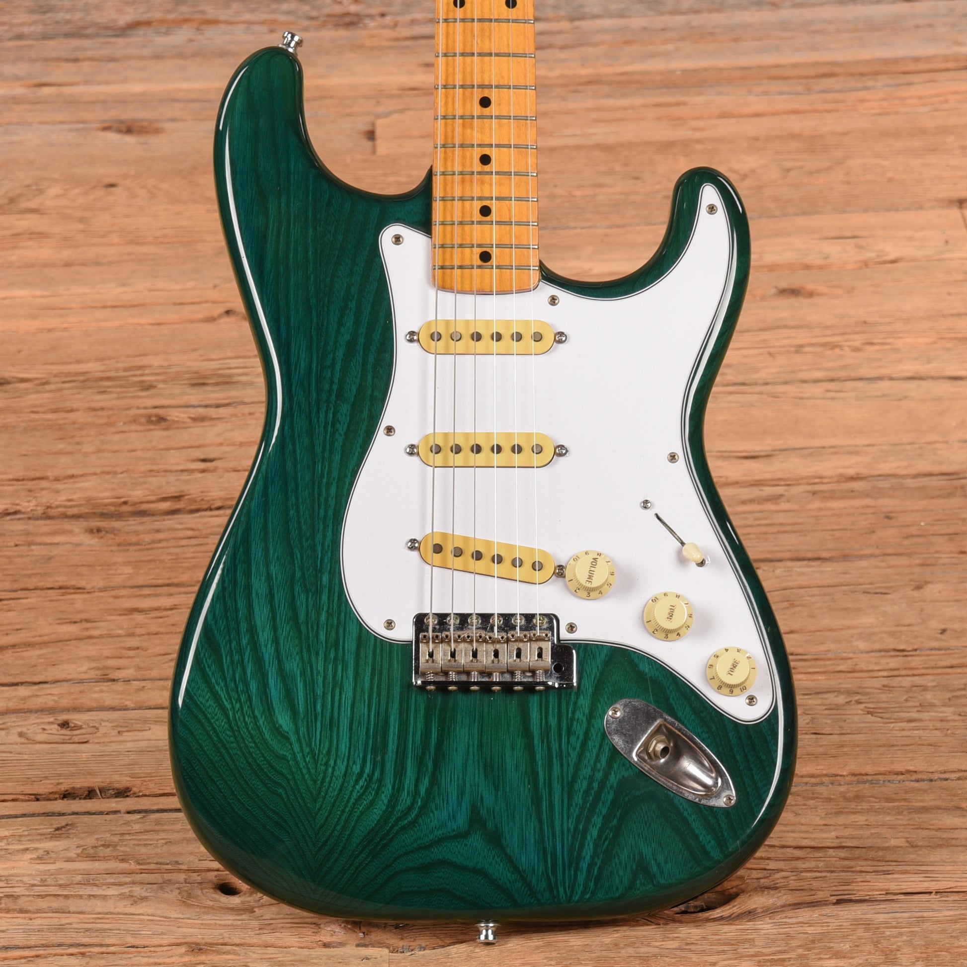 Fender ST-57 Stratocaster Reissue MIJ Transparent Green Electric Guitars / Solid Body