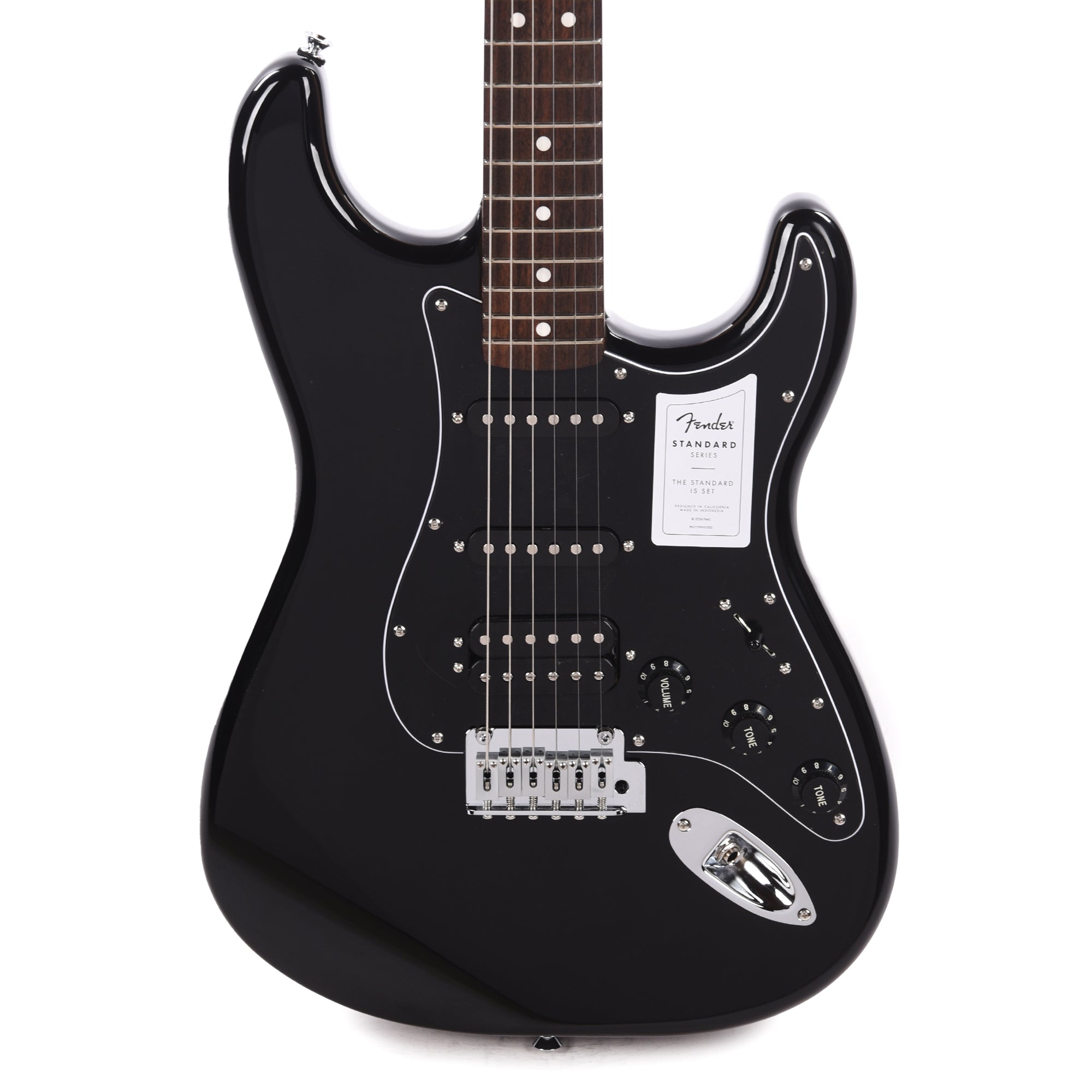Fender Standard Stratocaster HSS Black Electric Guitars / Solid Body