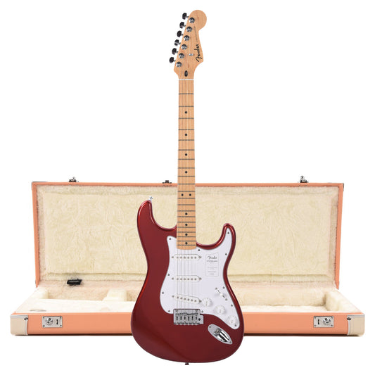 Fender Standard Stratocaster MN Candy Cola and Pacific Peach Hardshell Case Bundle Electric Guitars / Solid Body