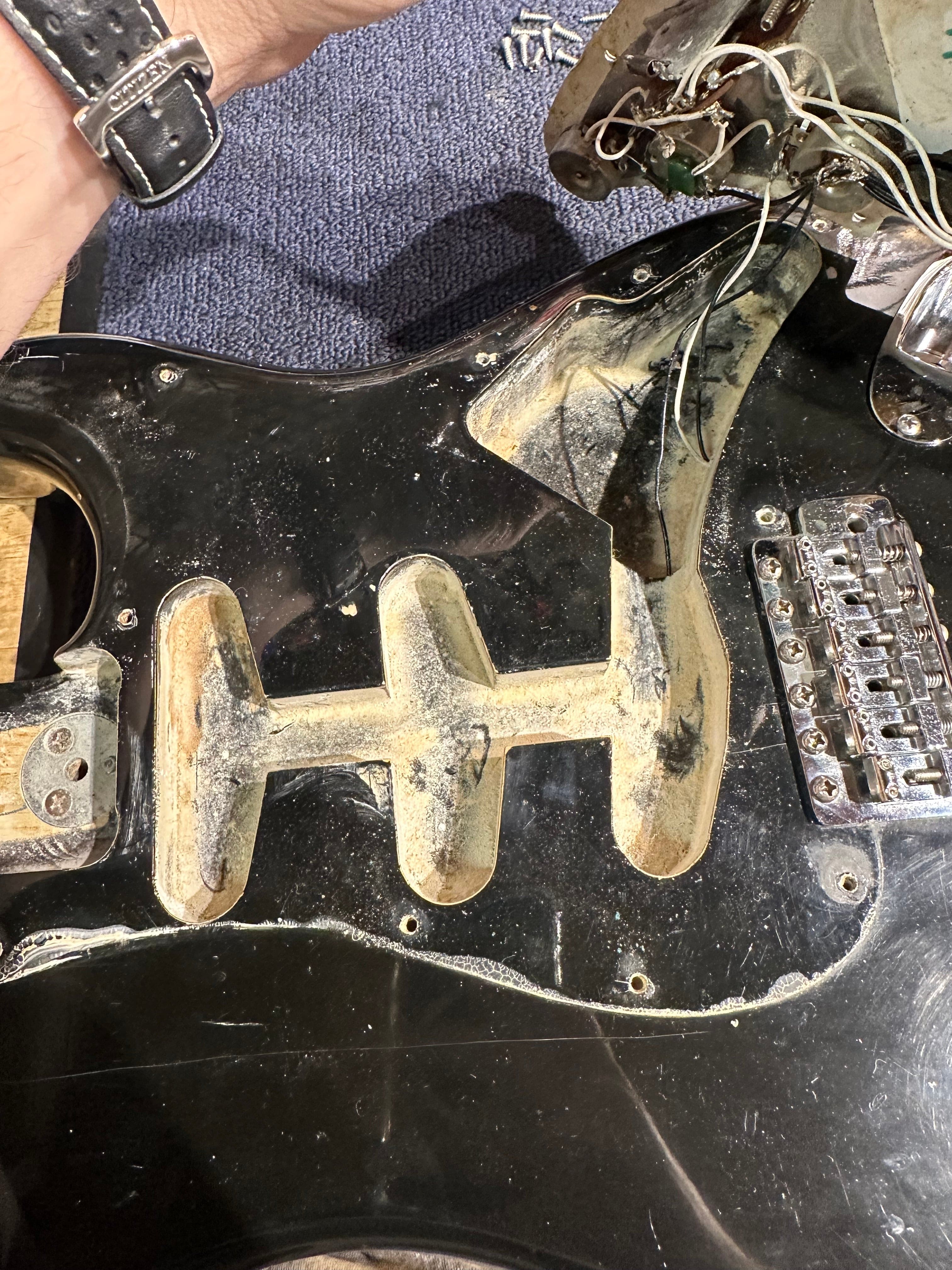 Fender Stratocaster Black 1976 Electric Guitars / Solid Body