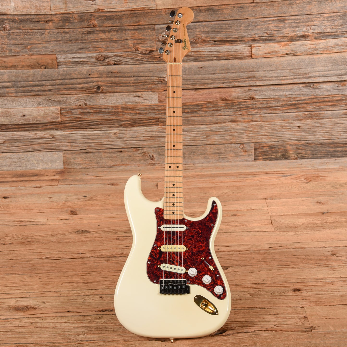 Fender Stratocaster Neck w/Unknown Body White Electric Guitars / Solid Body