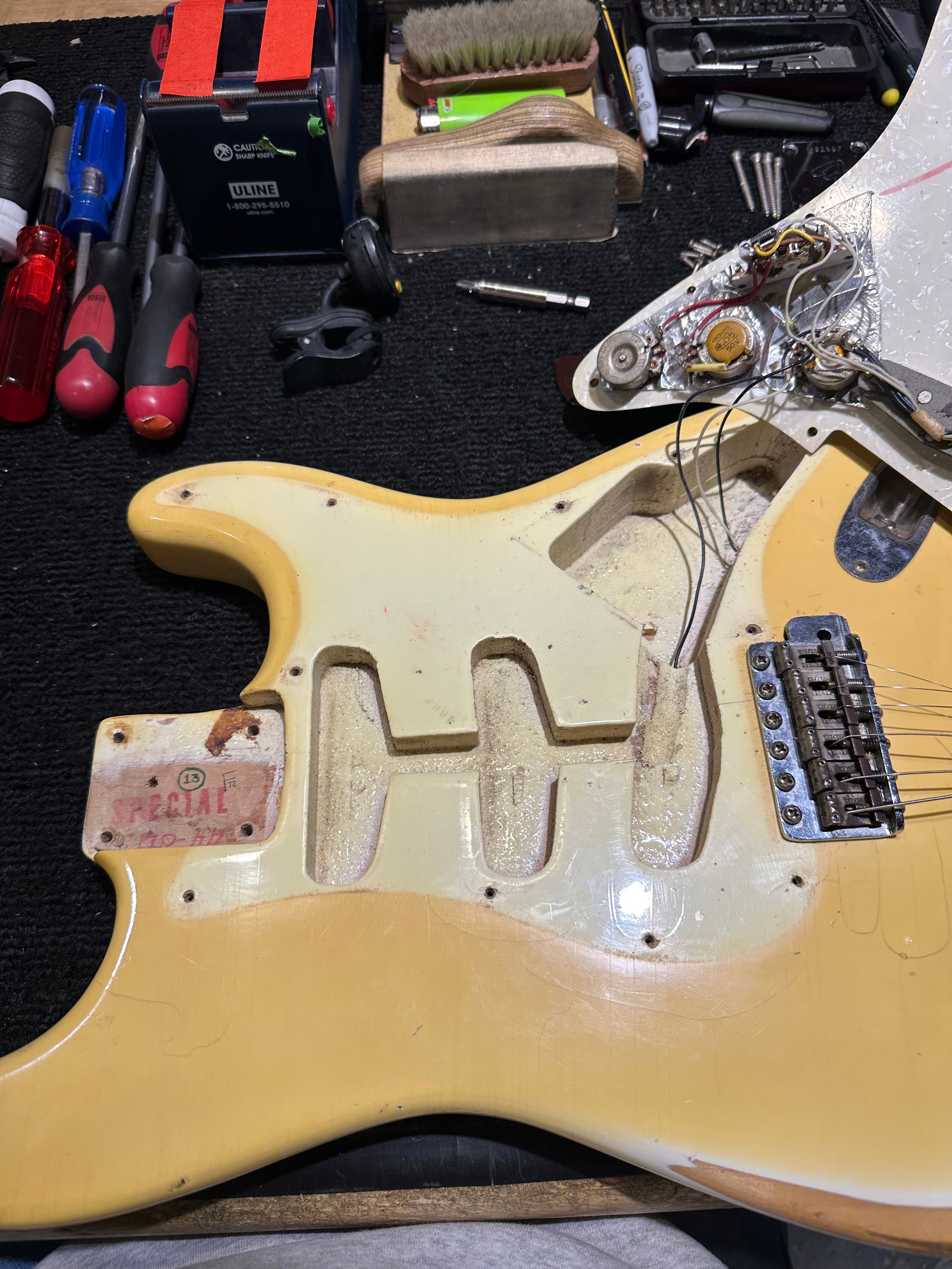 Fender Stratocaster Olympic White 1970 Electric Guitars / Solid Body