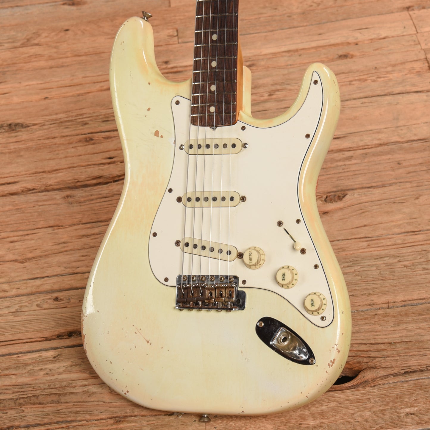 Fender Stratocaster Olympic White Refin 1966 Electric Guitars / Solid Body