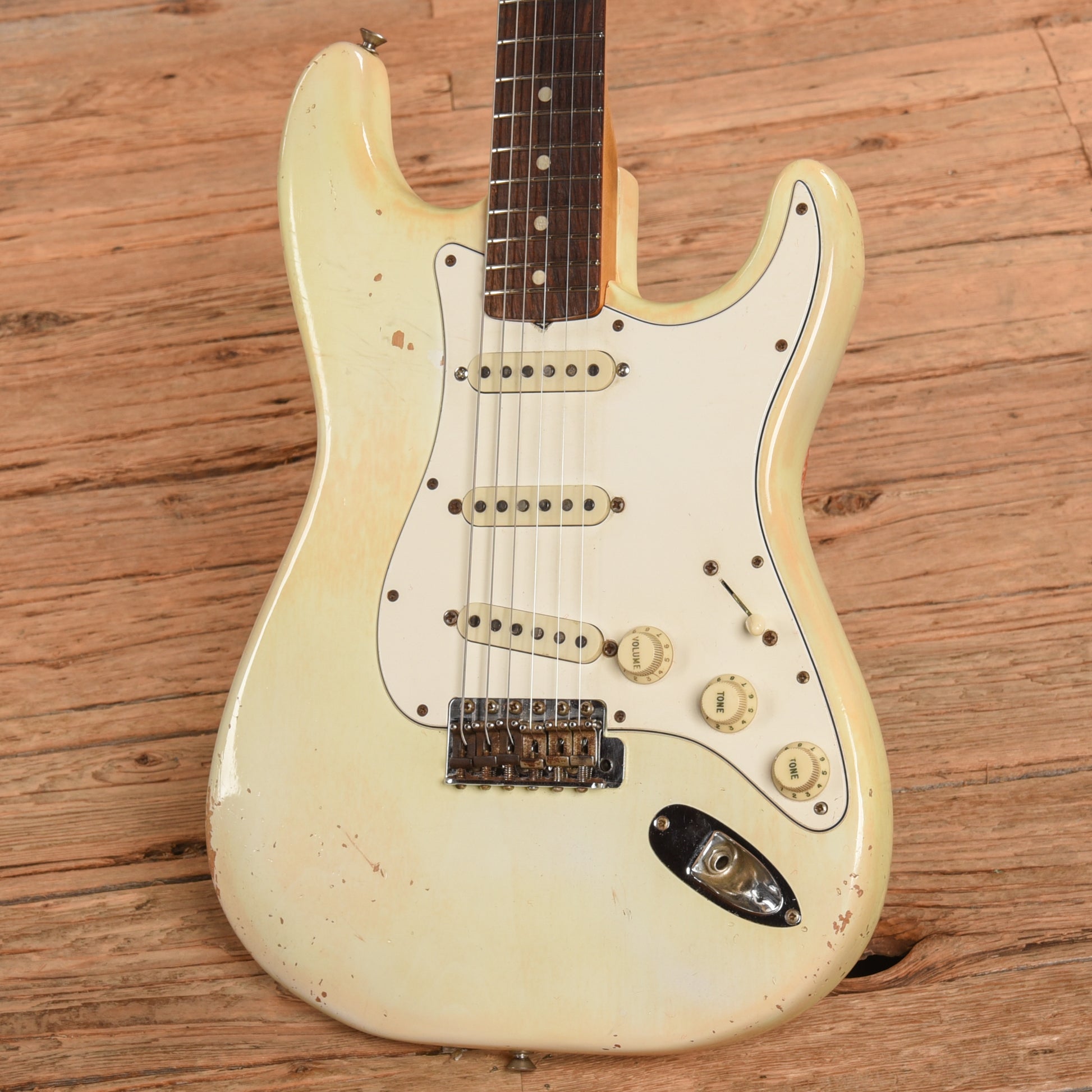 Fender Stratocaster Olympic White Refin 1966 Electric Guitars / Solid Body