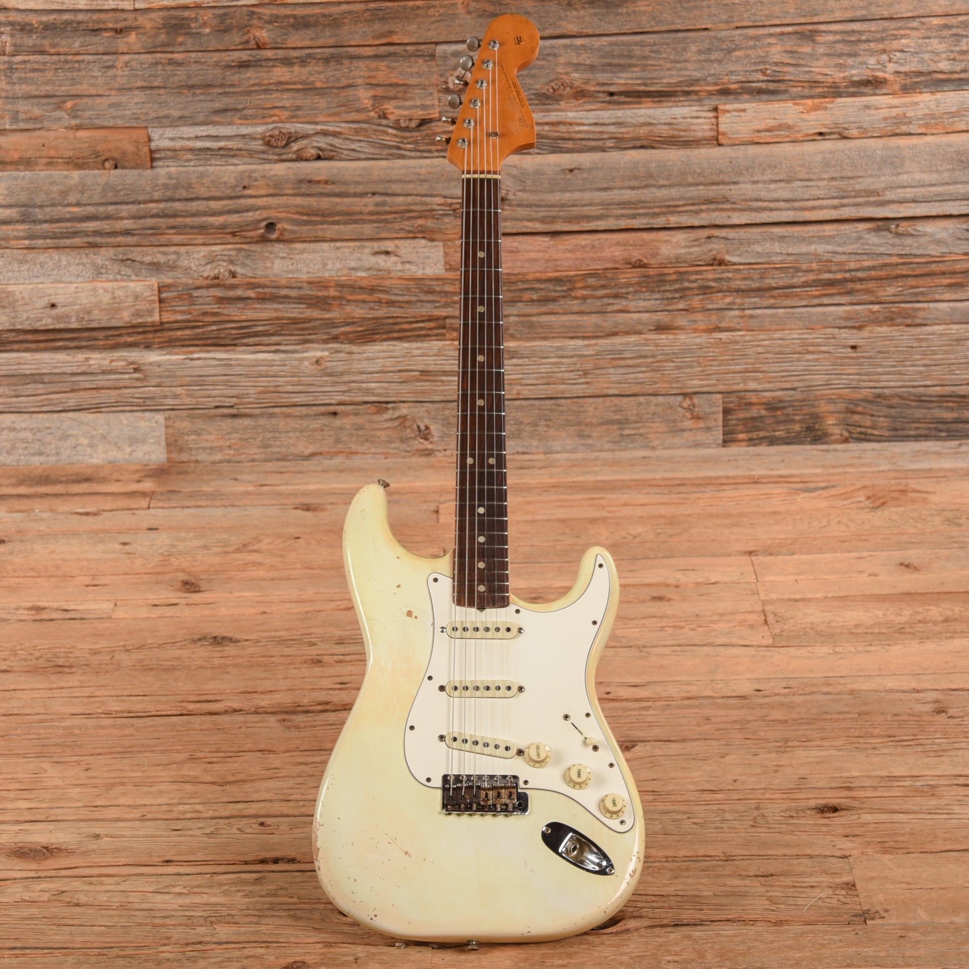 Fender Stratocaster Olympic White Refin 1966 Electric Guitars / Solid Body