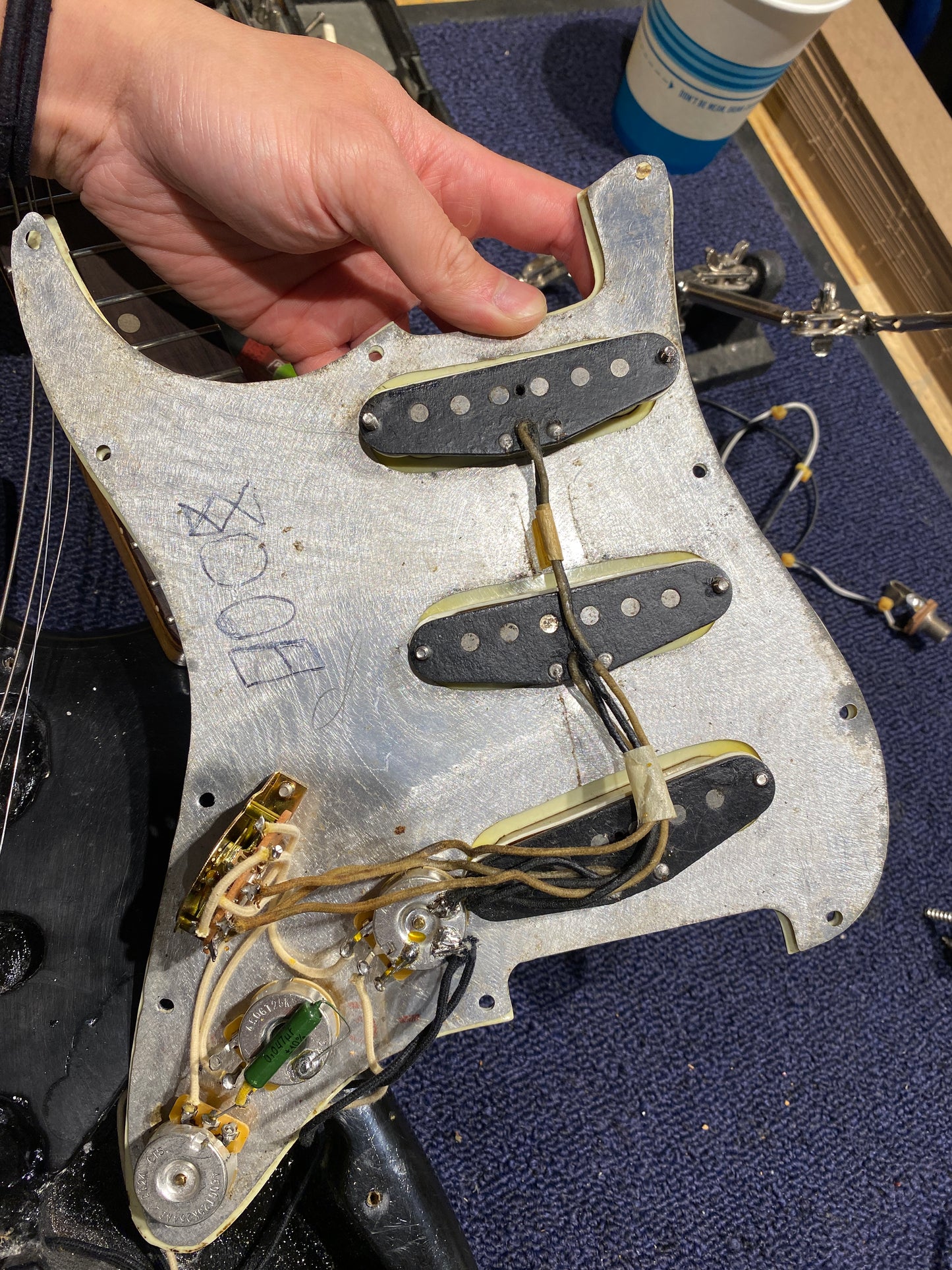 Fender Stratocaster Refin Black 1962 Electric Guitars / Solid Body