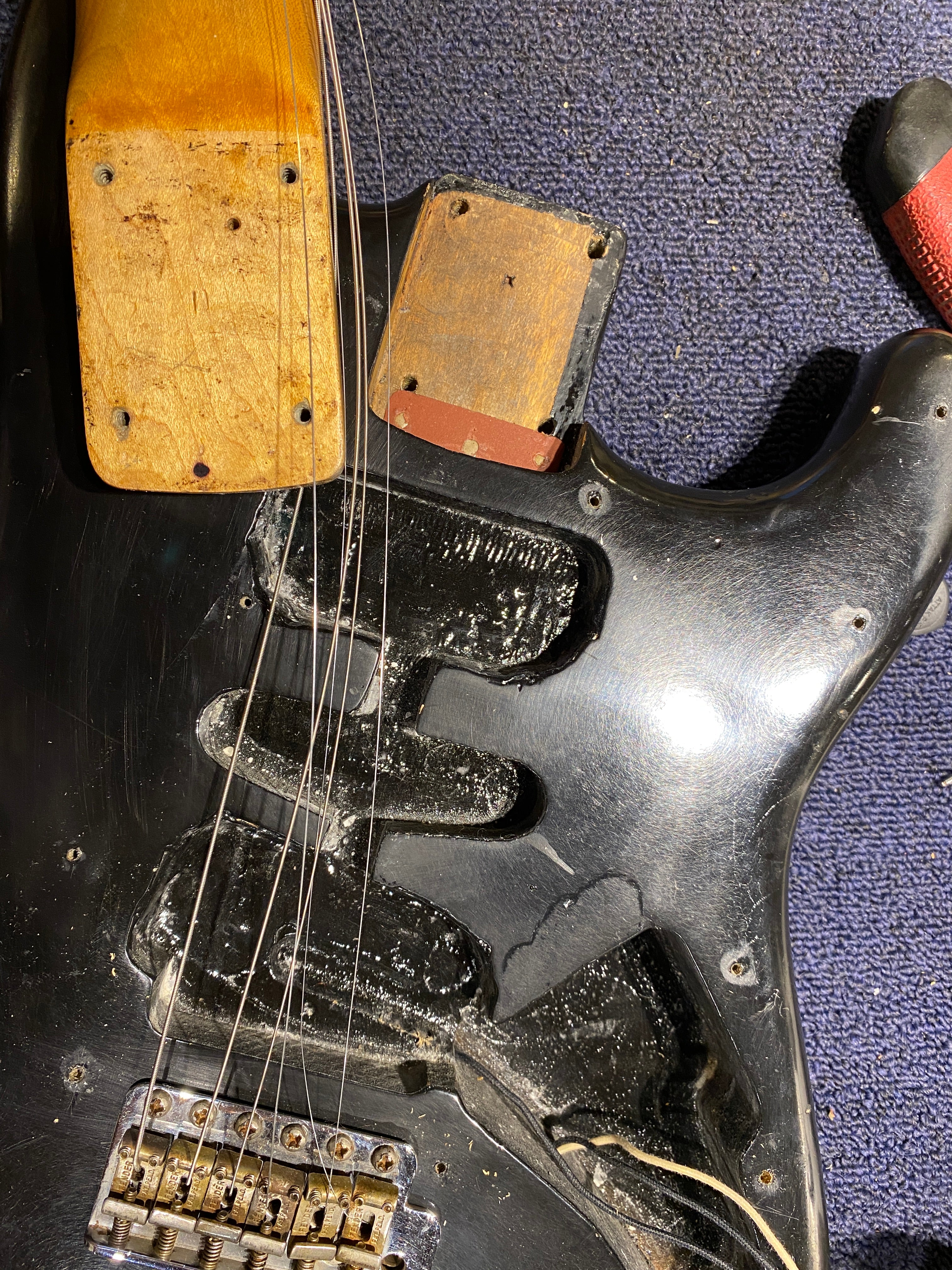 Fender Stratocaster Refin Black 1962 Electric Guitars / Solid Body