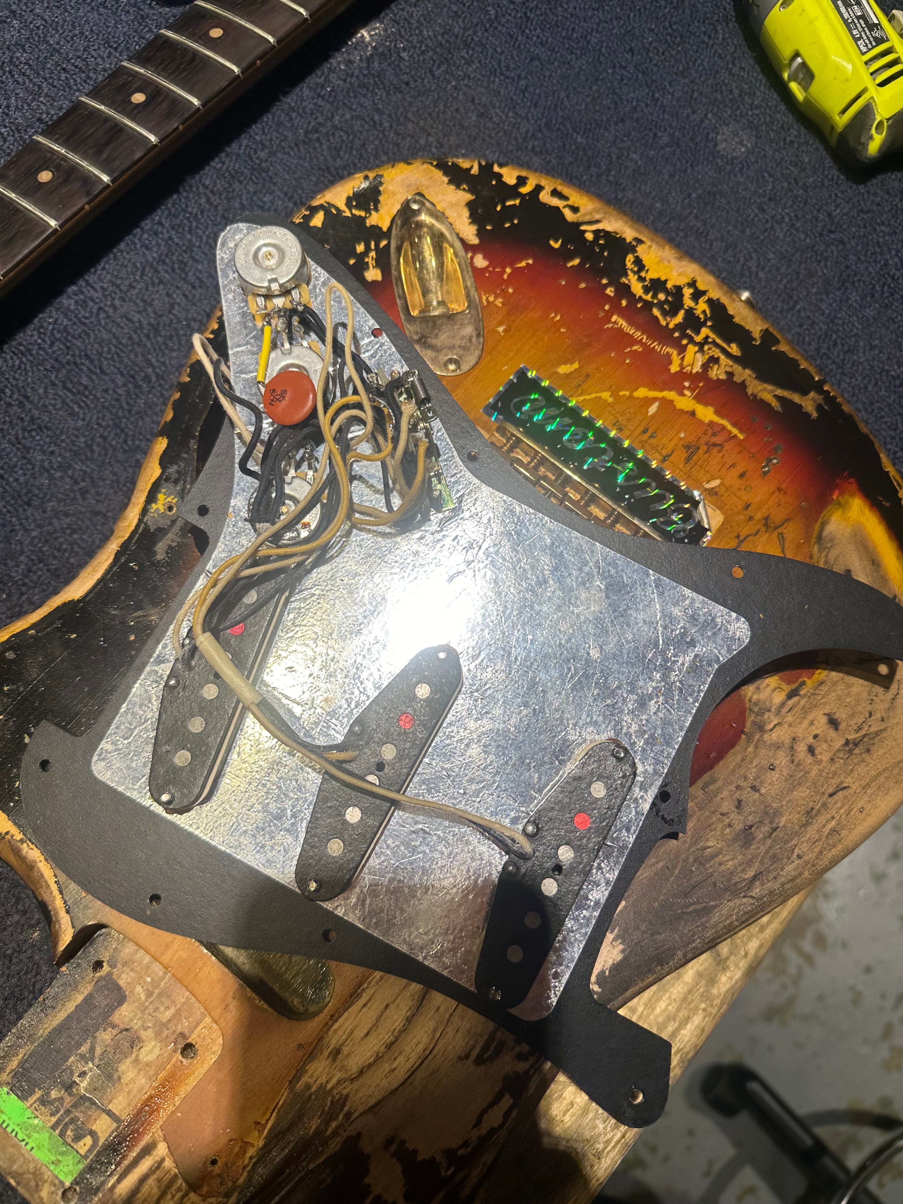 Fender Stratocaster Tim Davis SRV #1 Replica body w/ 1962 Neck Sunburst Electric Guitars / Solid Body