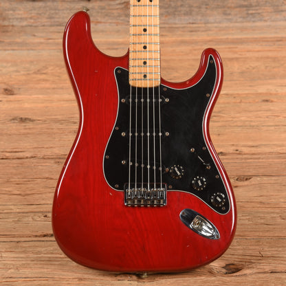 Fender Stratocaster Transparent Red 1981 Electric Guitars / Solid Body