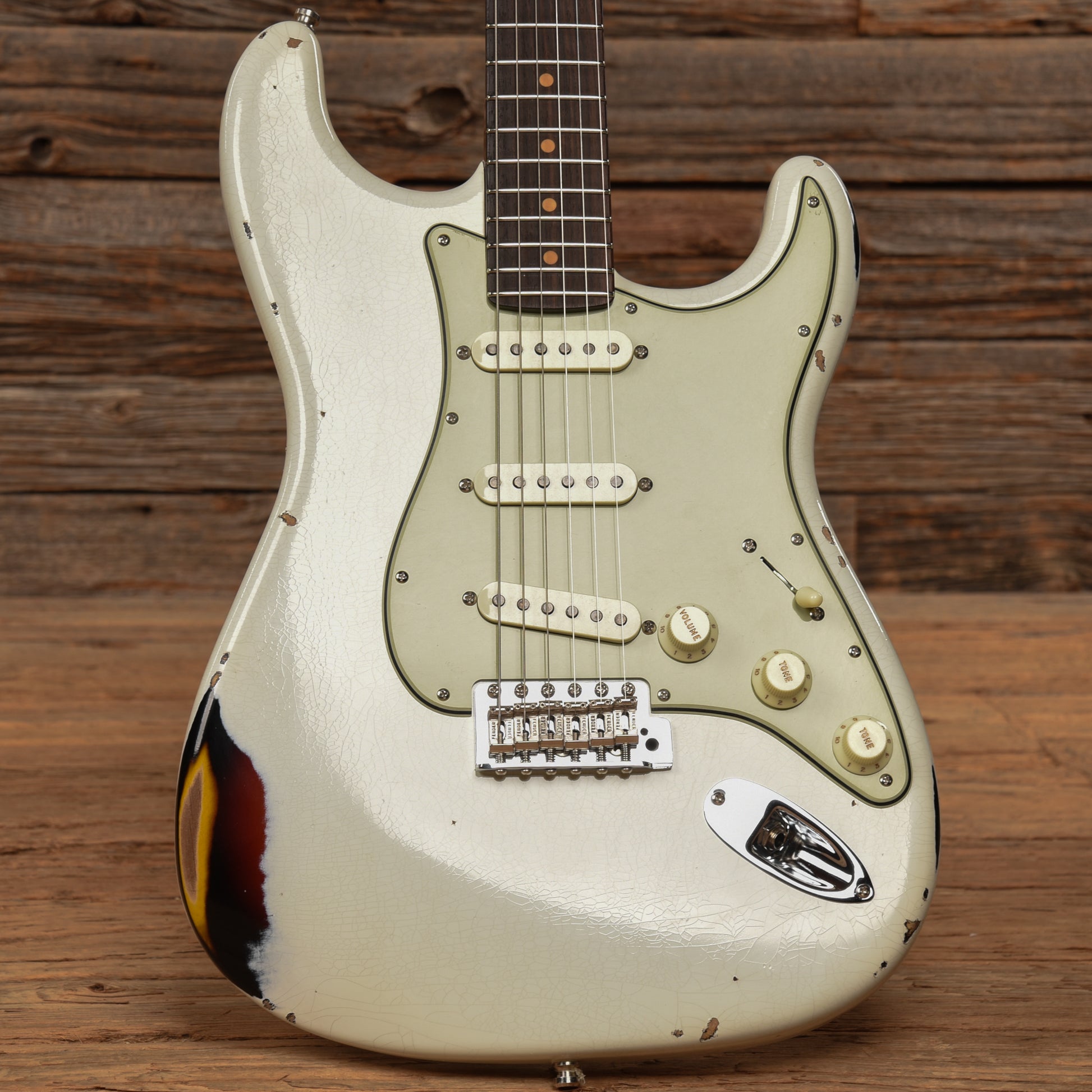 Fender SW GT11 60 Stratocaster Relic Olympic White 2024 Electric Guitars / Solid Body