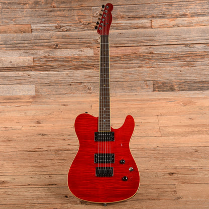 Fender Telecaster FMT HH Crimson Red Transparent Electric Guitars / Solid Body