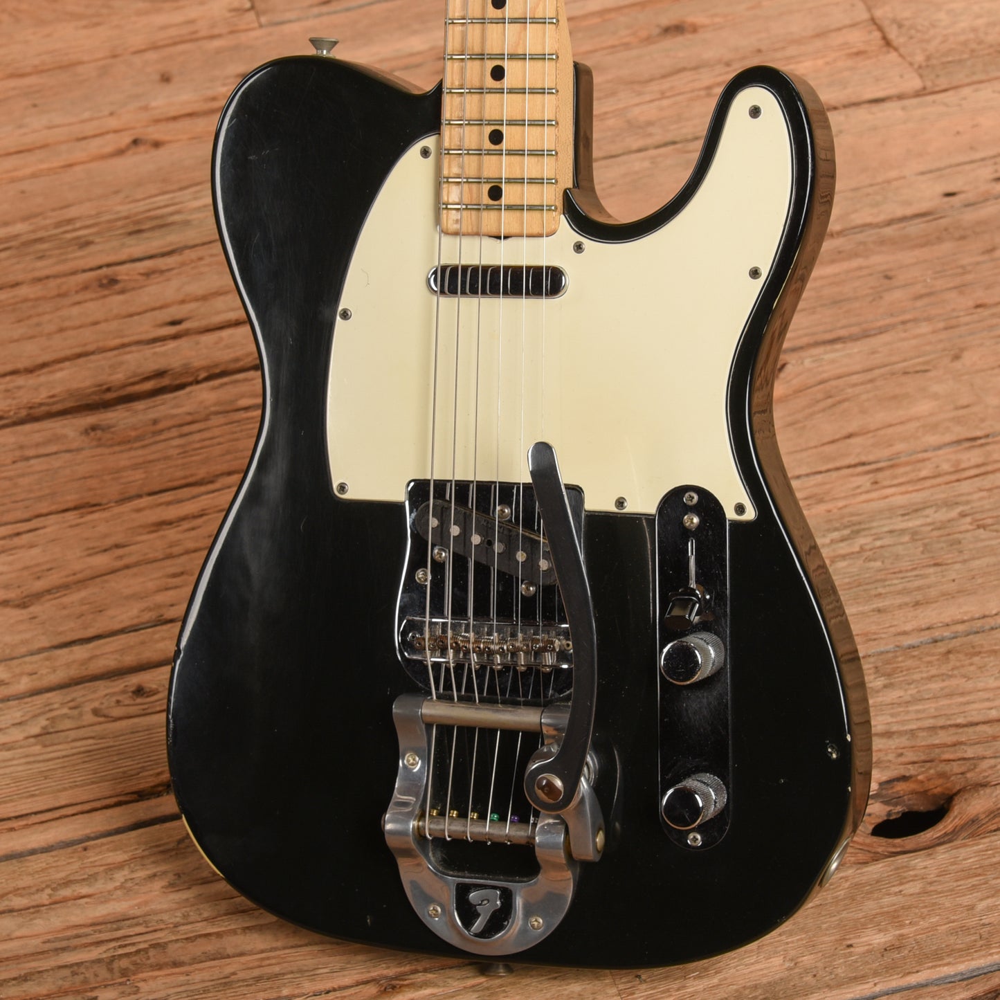 Fender Telecaster w/ Bigsby Black 1969 - Dave Amato of REO Speedwagon Electric Guitars / Solid Body